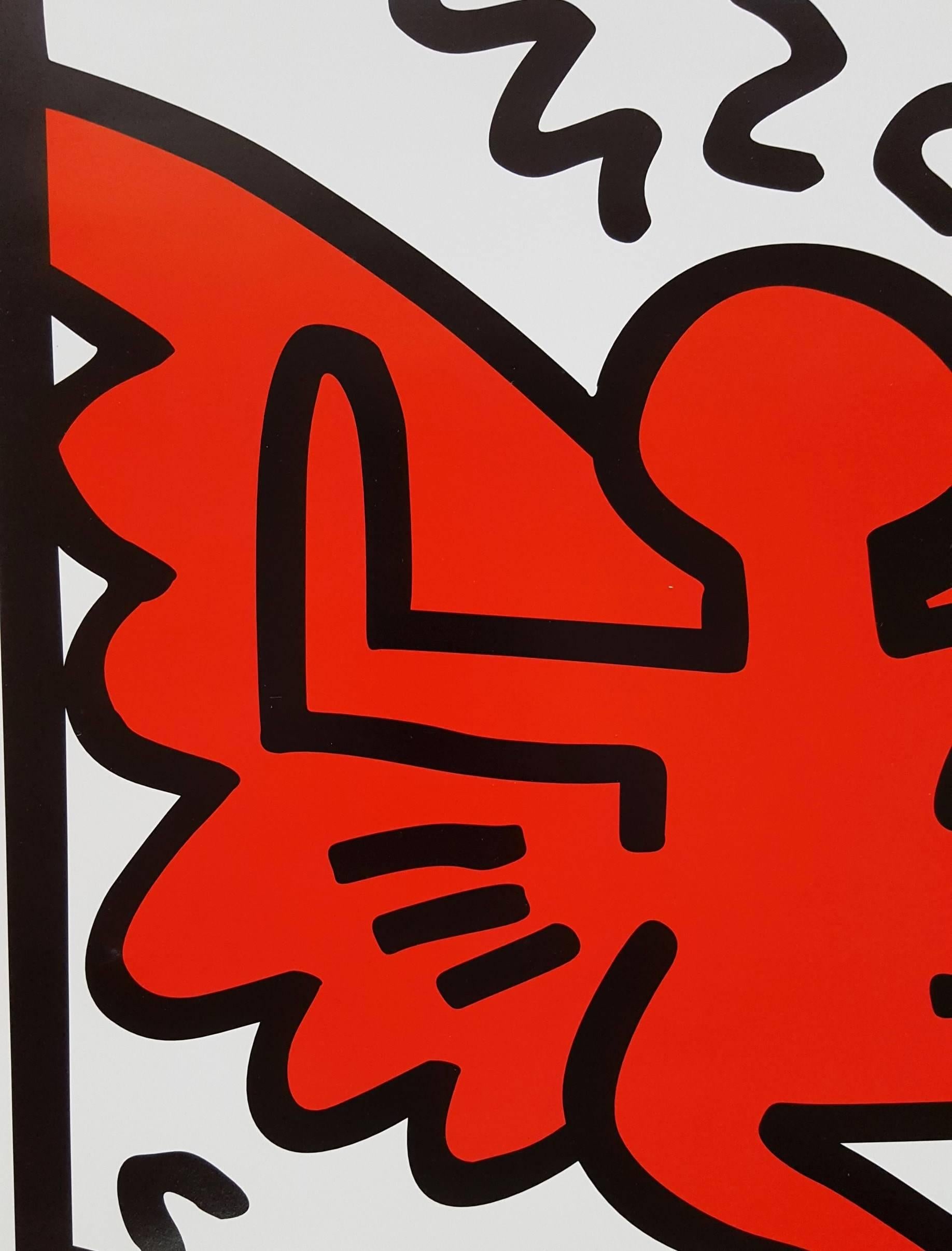 The Keith Haring Altarpiece: An AIDS Memorial Chapel Project - Gray Figurative Print by (after) Keith Haring