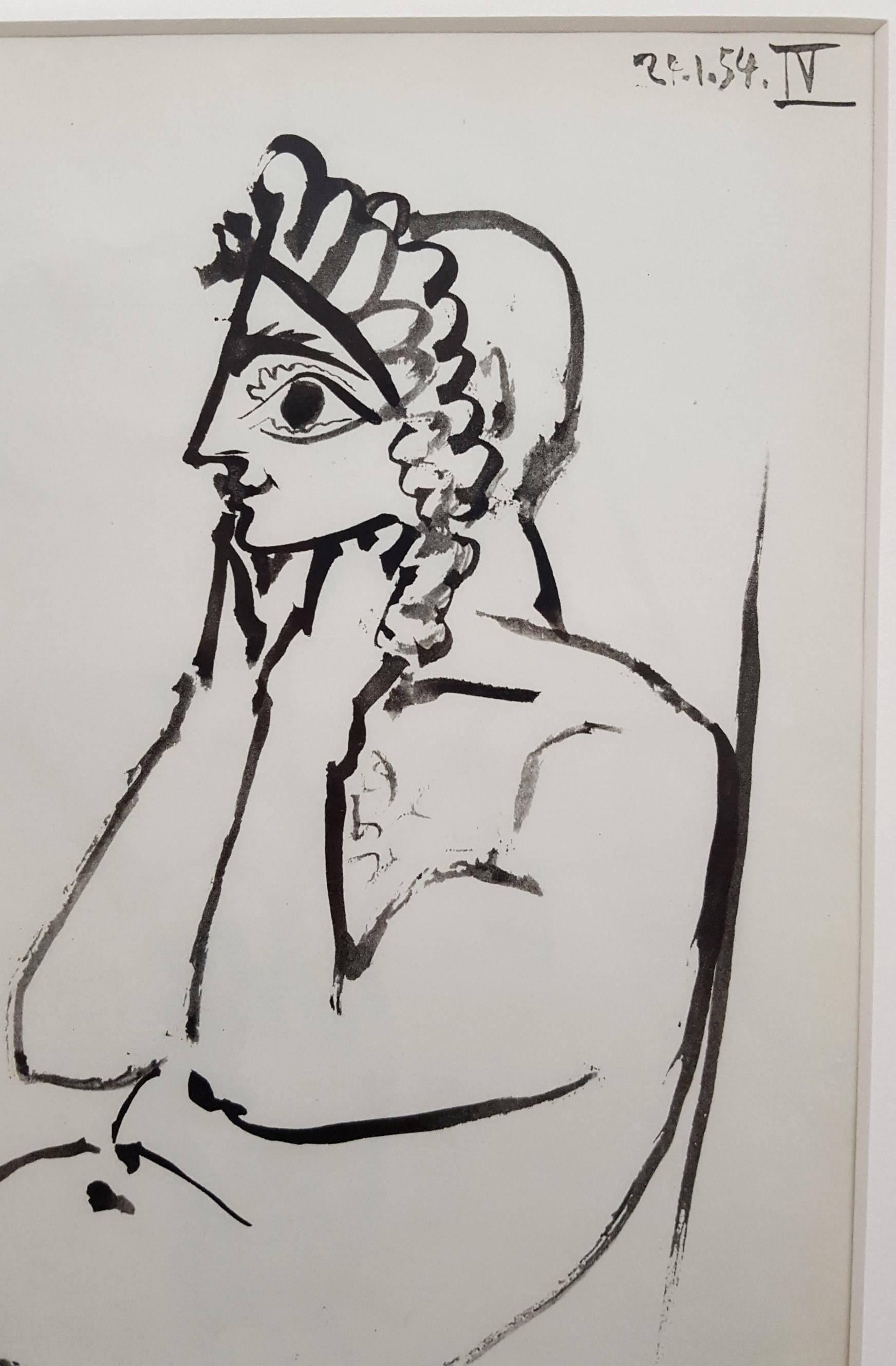 La Comedie Humaine - Cubist Print by (after) Pablo Picasso