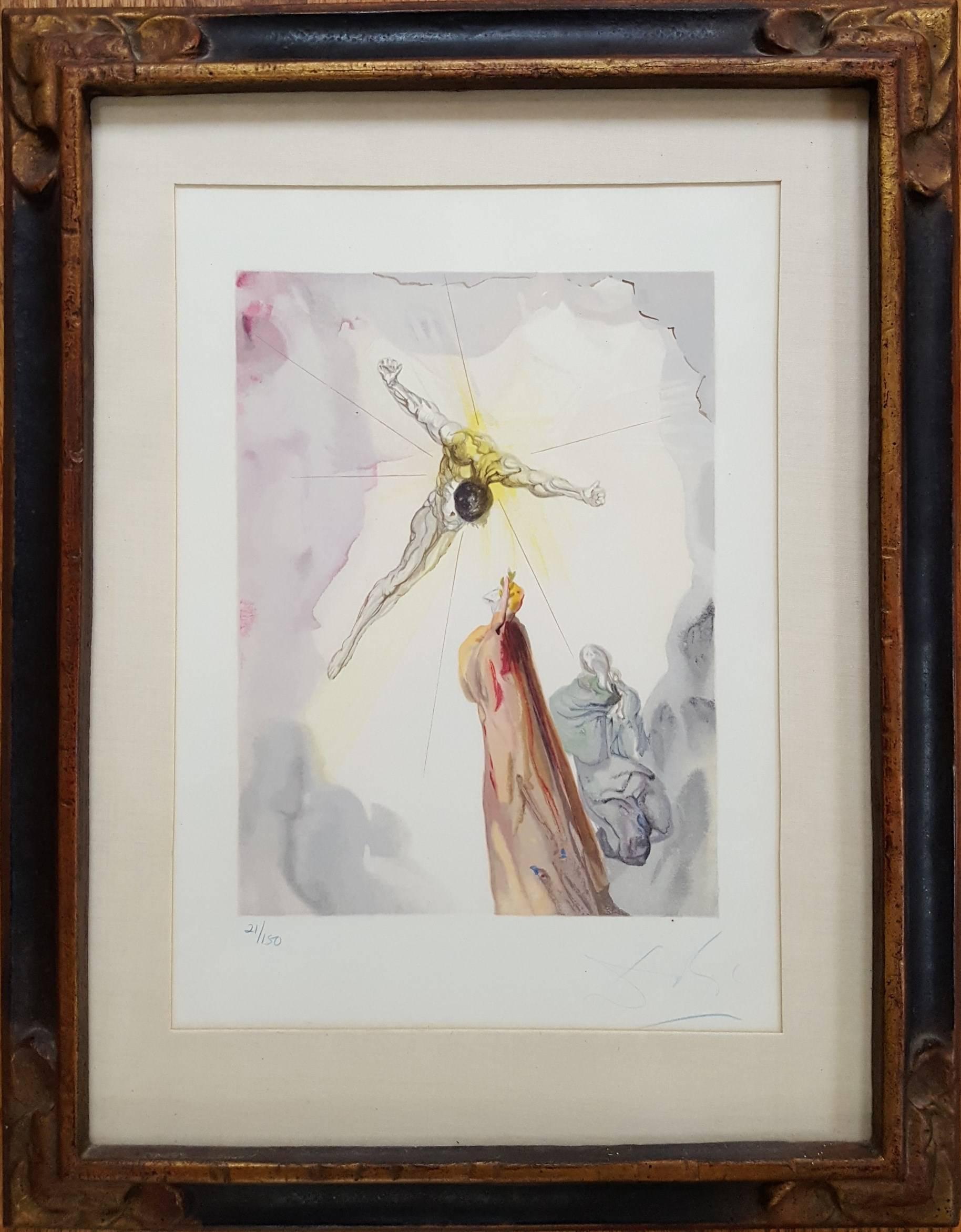 The Apparition of Christ (Heaven Canto 13) (A.F.195.13) - Print by Salvador Dalí
