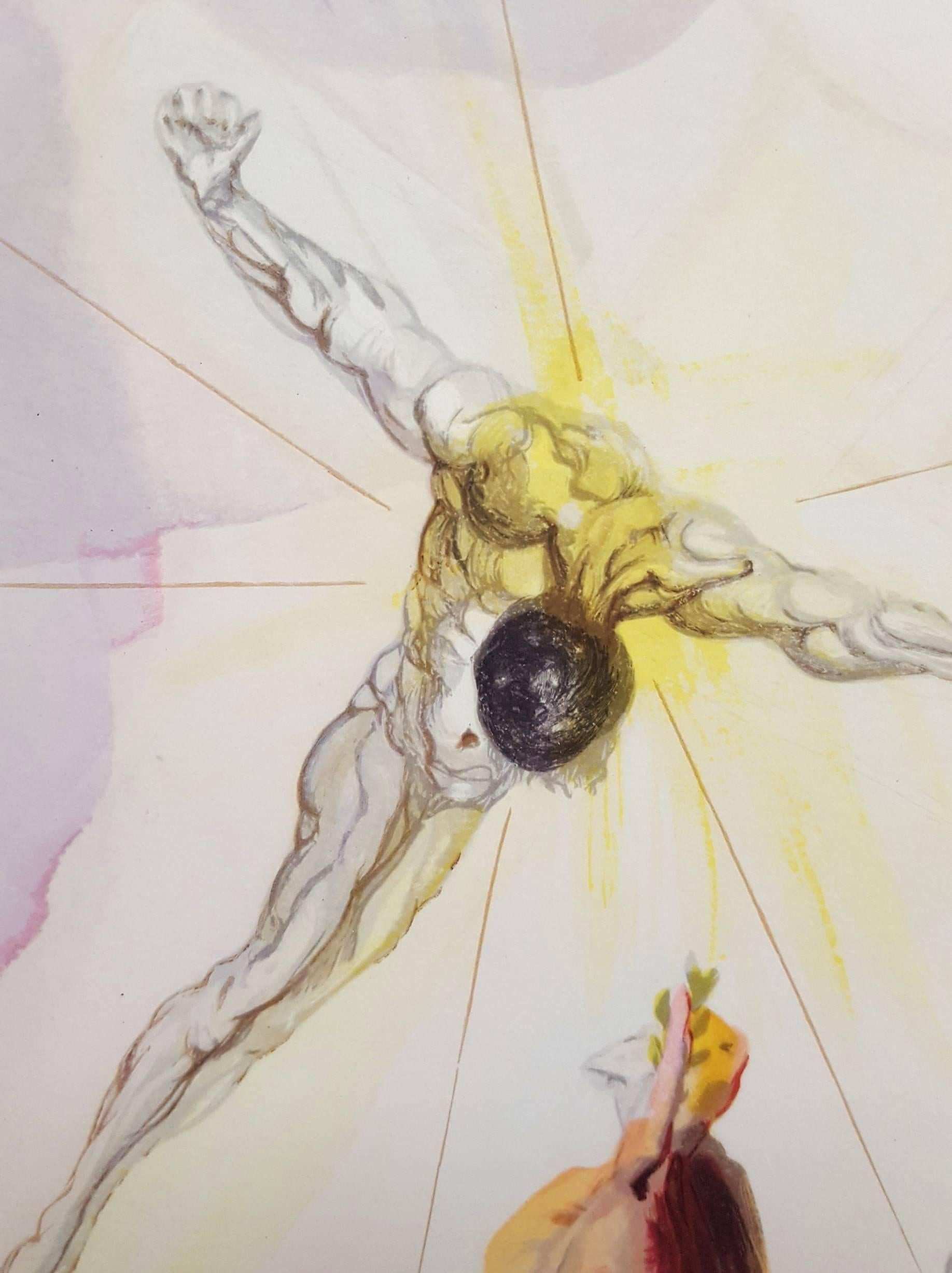 The Apparition of Christ (Heaven Canto 13) (A.F.195.13) - Surrealist Print by Salvador Dalí