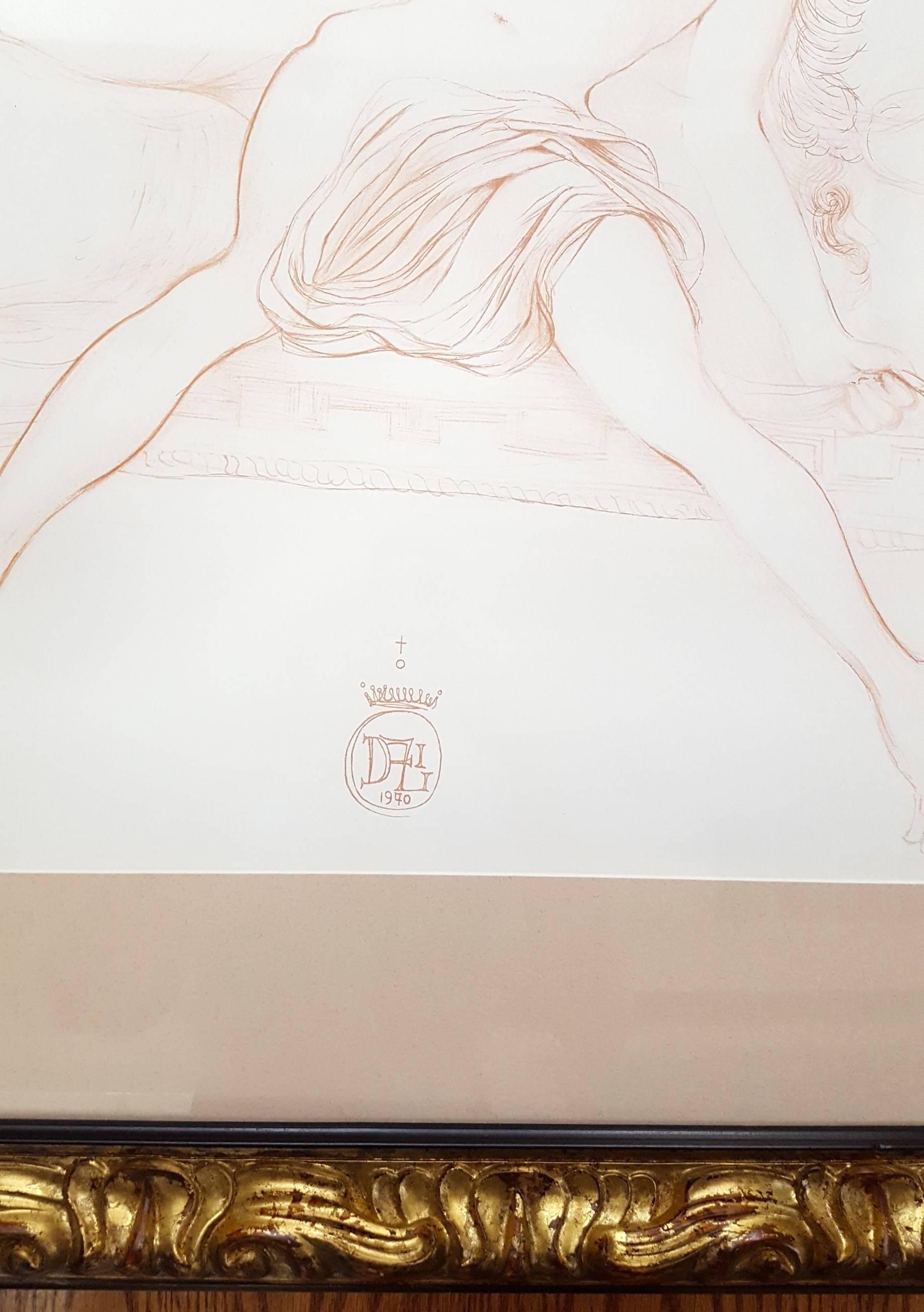 Nu au Sopha (Young Woman Arising) (A.F.158.70G) - Surrealist Print by Salvador Dalí