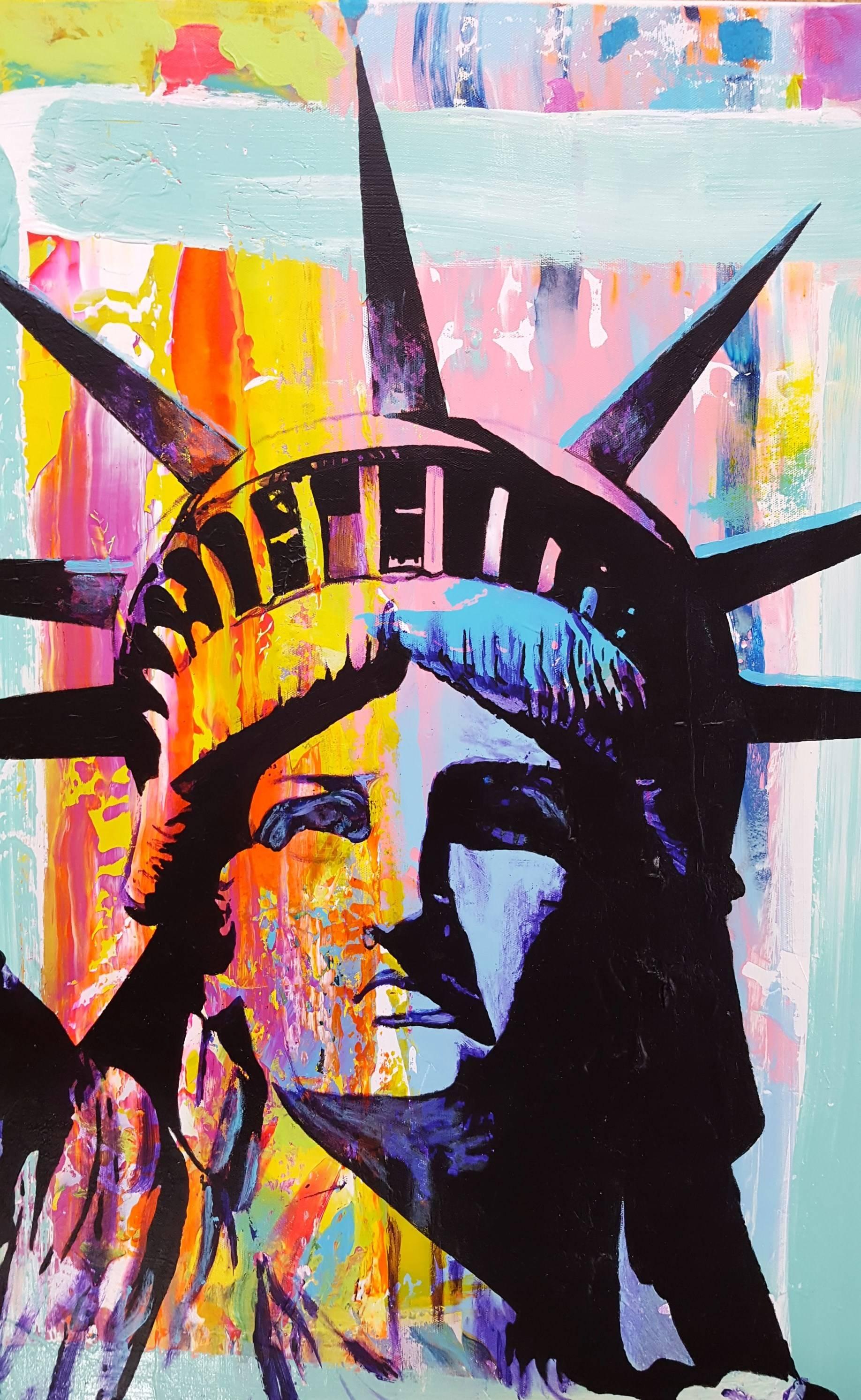 Liberty Icon - Contemporary Painting by Jack Graves III