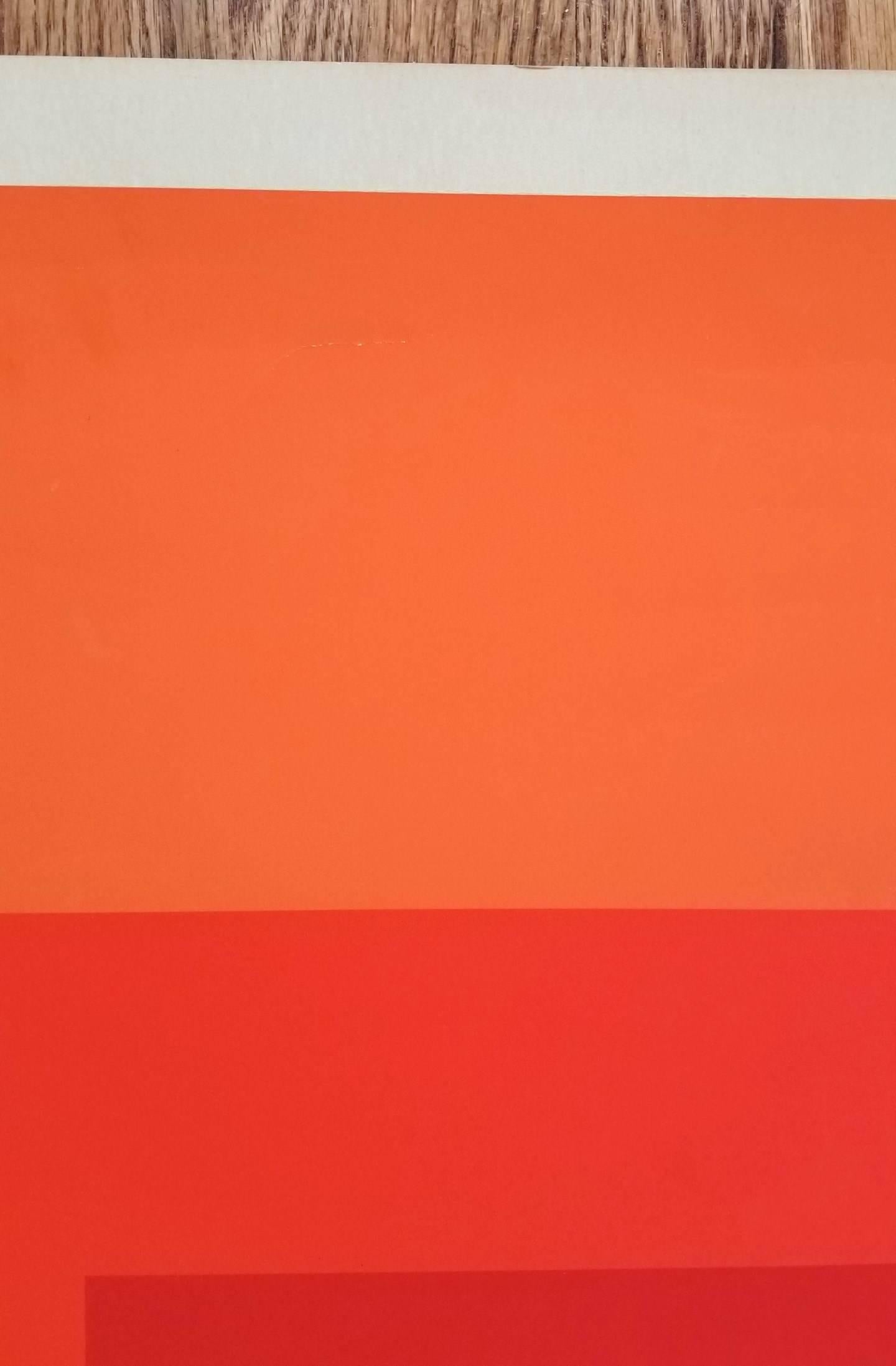 Galerie Denise Rene - Red Abstract Print by Josef Albers