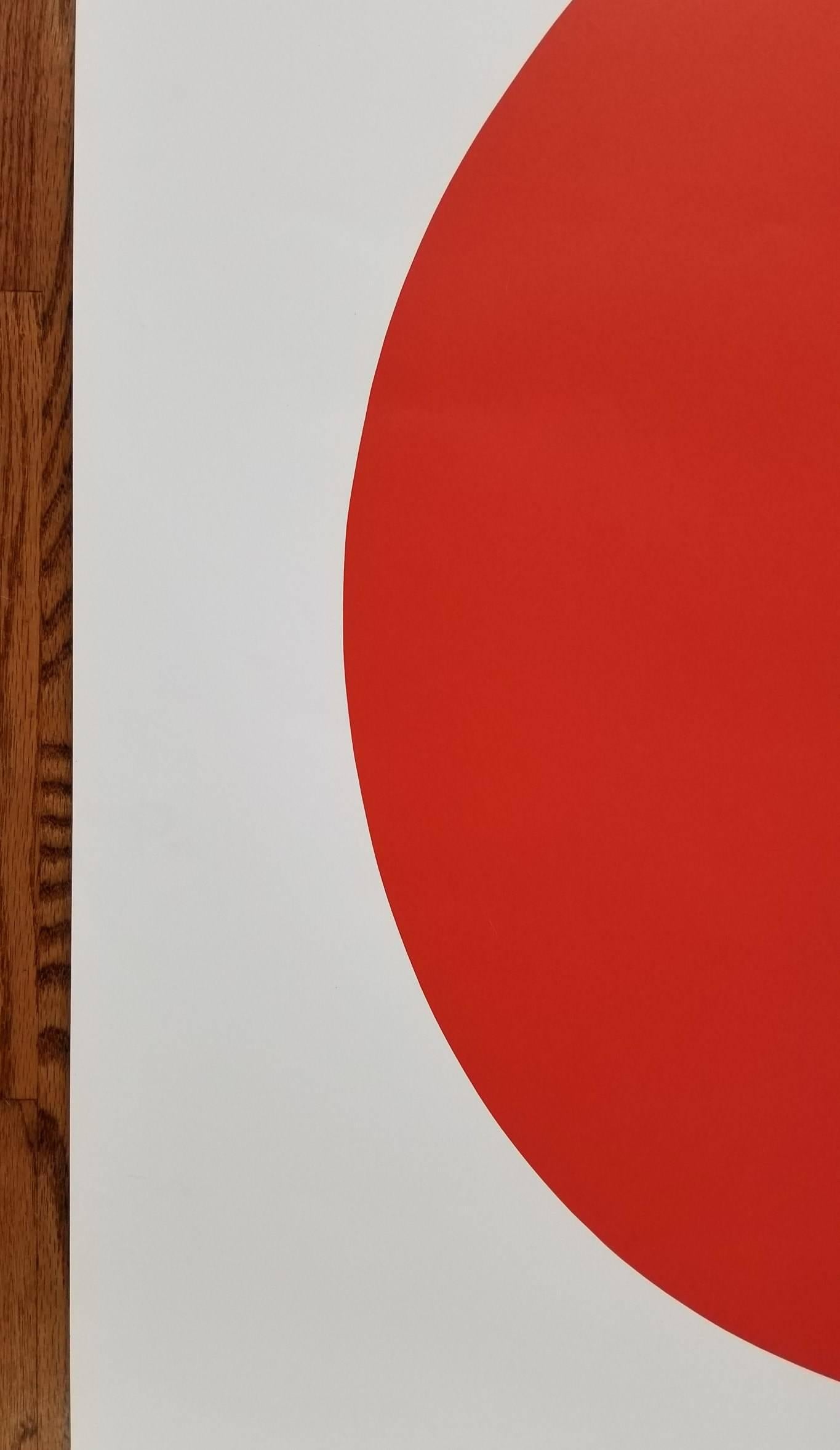A large original offset-lithograph, exhibition poster on wove paper by American artist Ellsworth Kelly (1923-2015) titled 