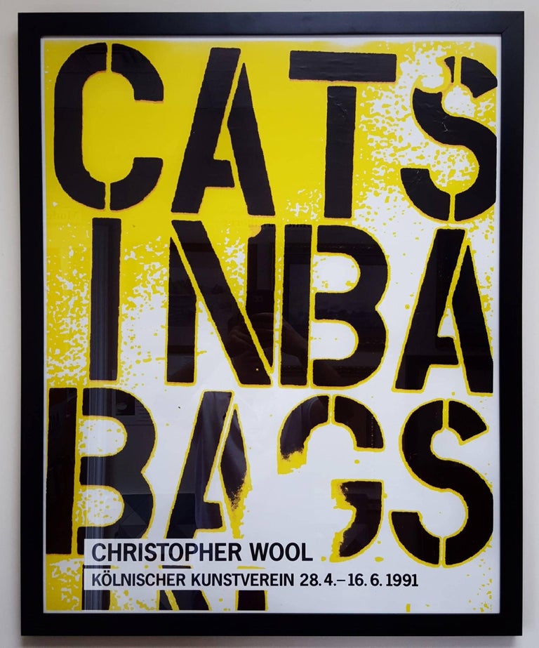 Kölnischer Kunstverein (Cats in Bags, Bags in River) - Print by Christopher Wool