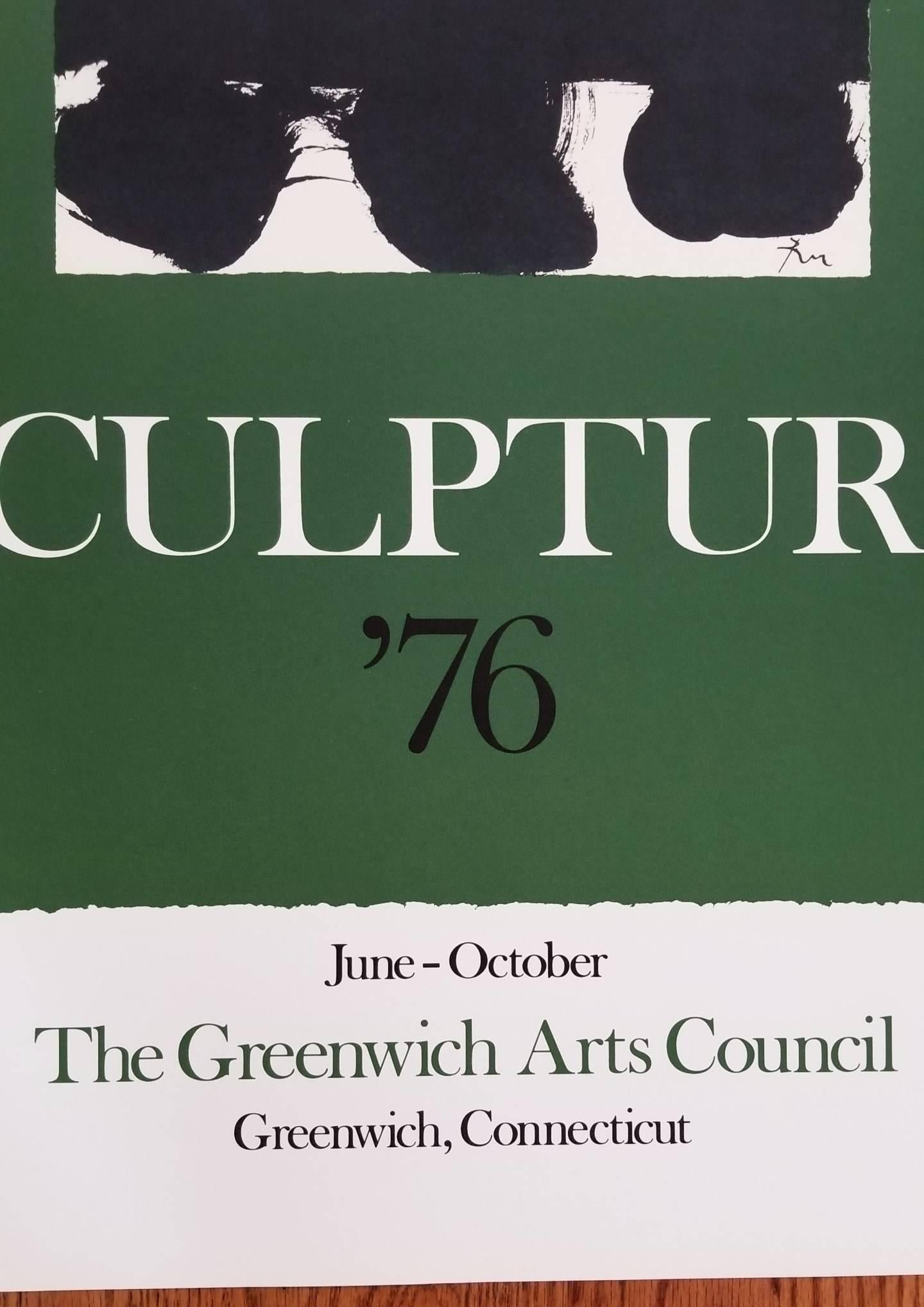 Affiche du Greenwich Arts Council /// Expressionniste abstrait Robert Motherwell NY  en vente 3