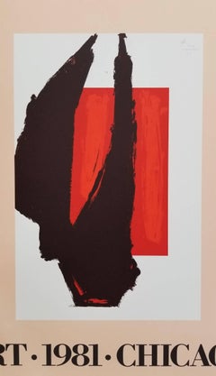 Art 1981 Chicago Poster /// Abstract Expressionist Robert Motherwell Modern Art