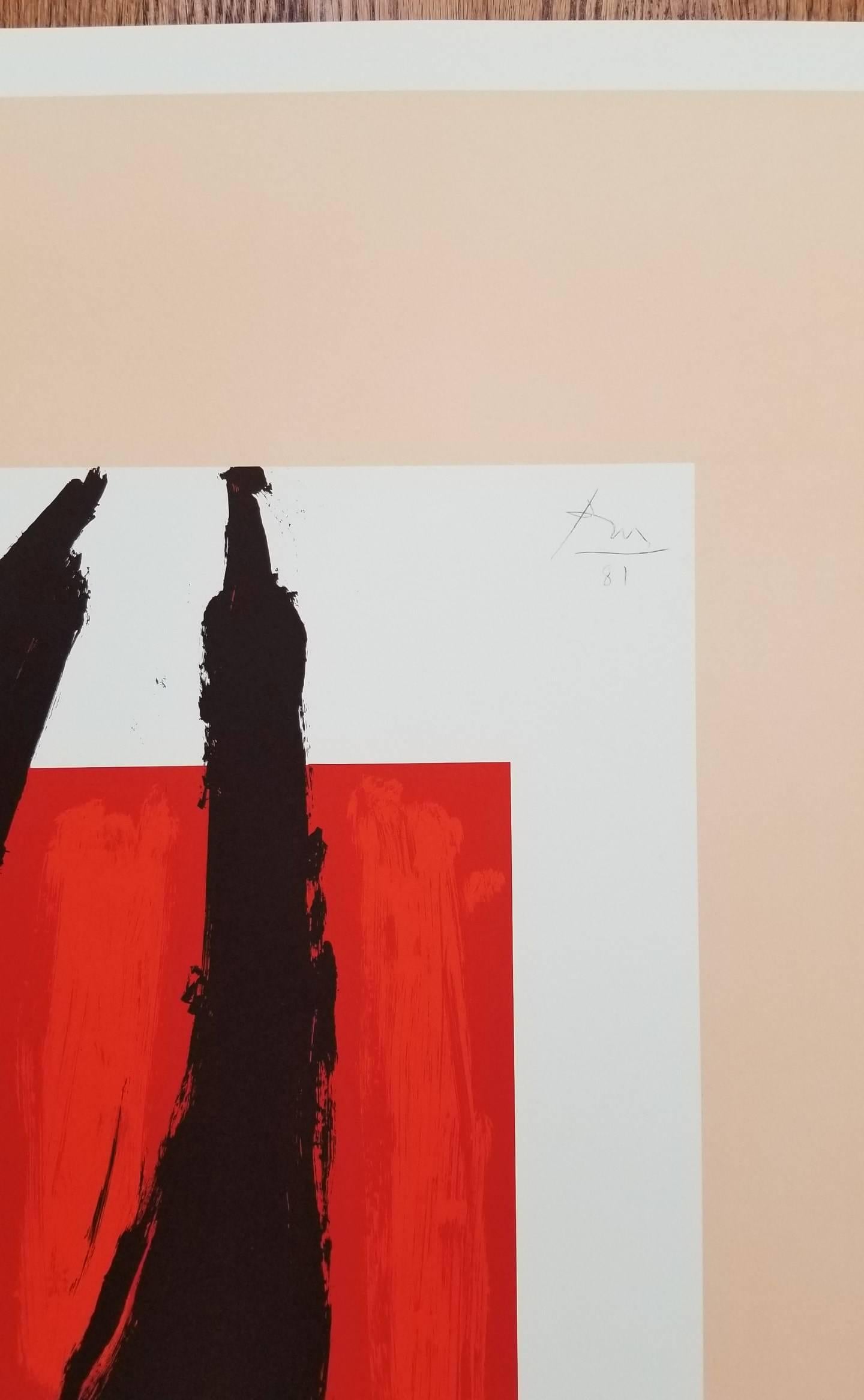 Art 1981 Chicago Poster /// Abstract Expressionist Robert Motherwell Modern Art For Sale 1