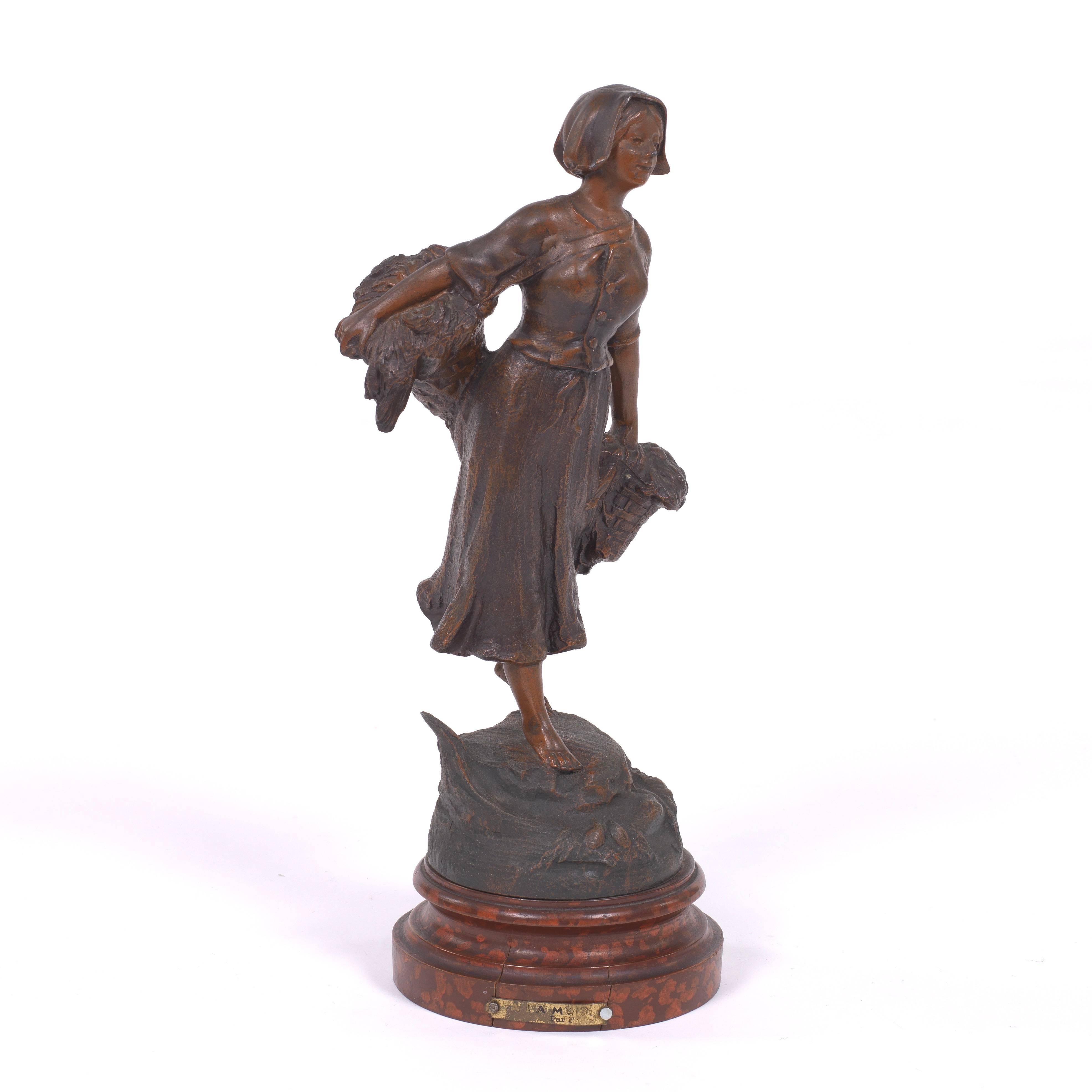 A La Mer - Sculpture de Emil Fuchs