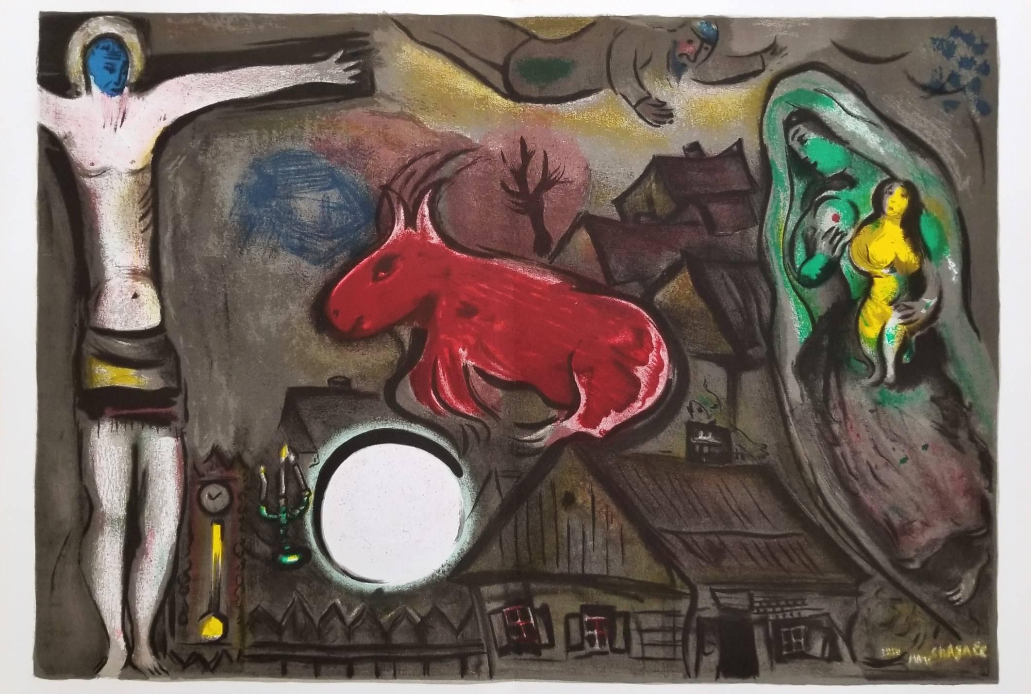 Mystical Crucifixion - Print by Marc Chagall