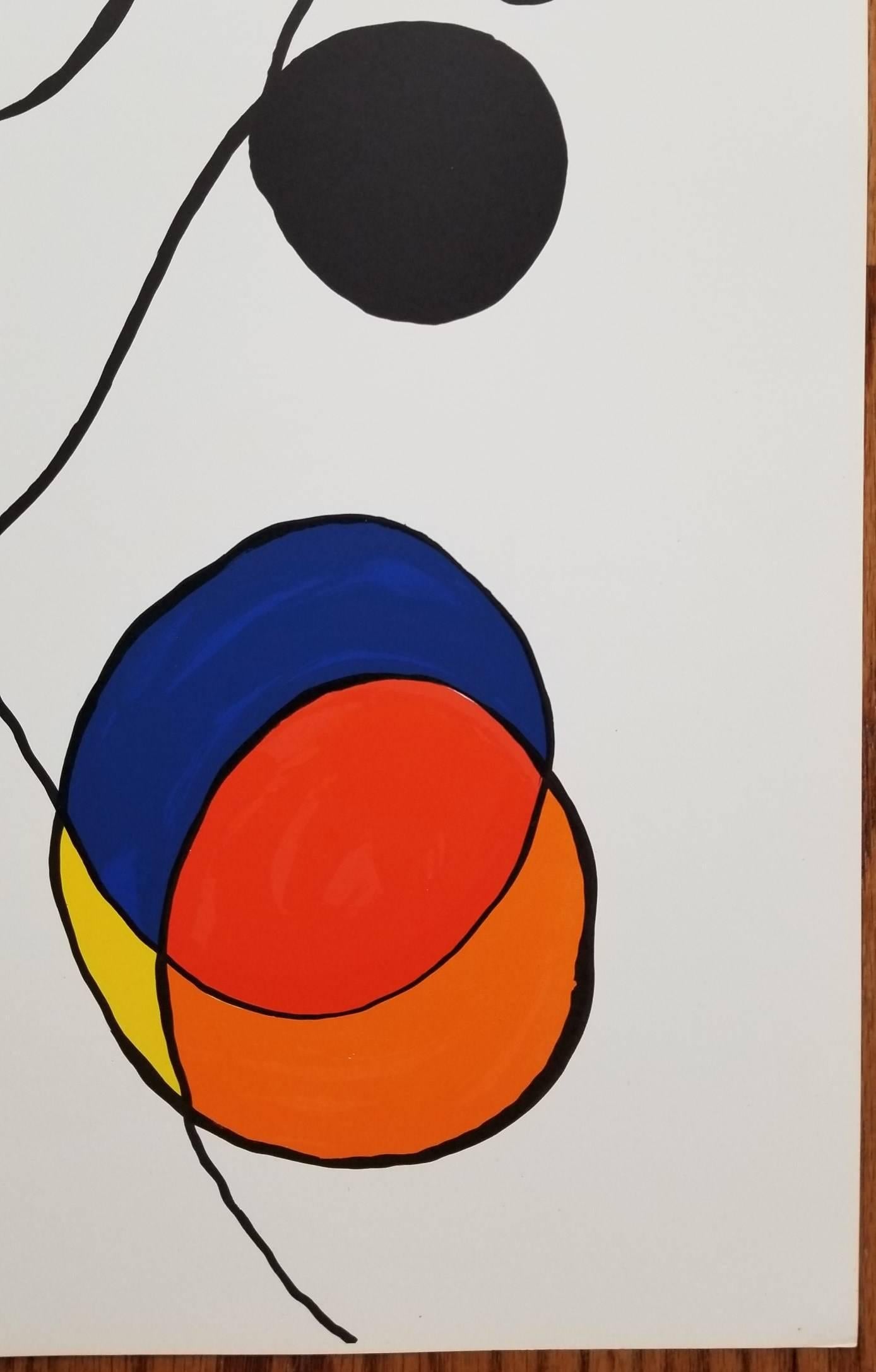 An original lithograph on smooth wove paper by American artist Alexander Calder (1898-1976) titled 