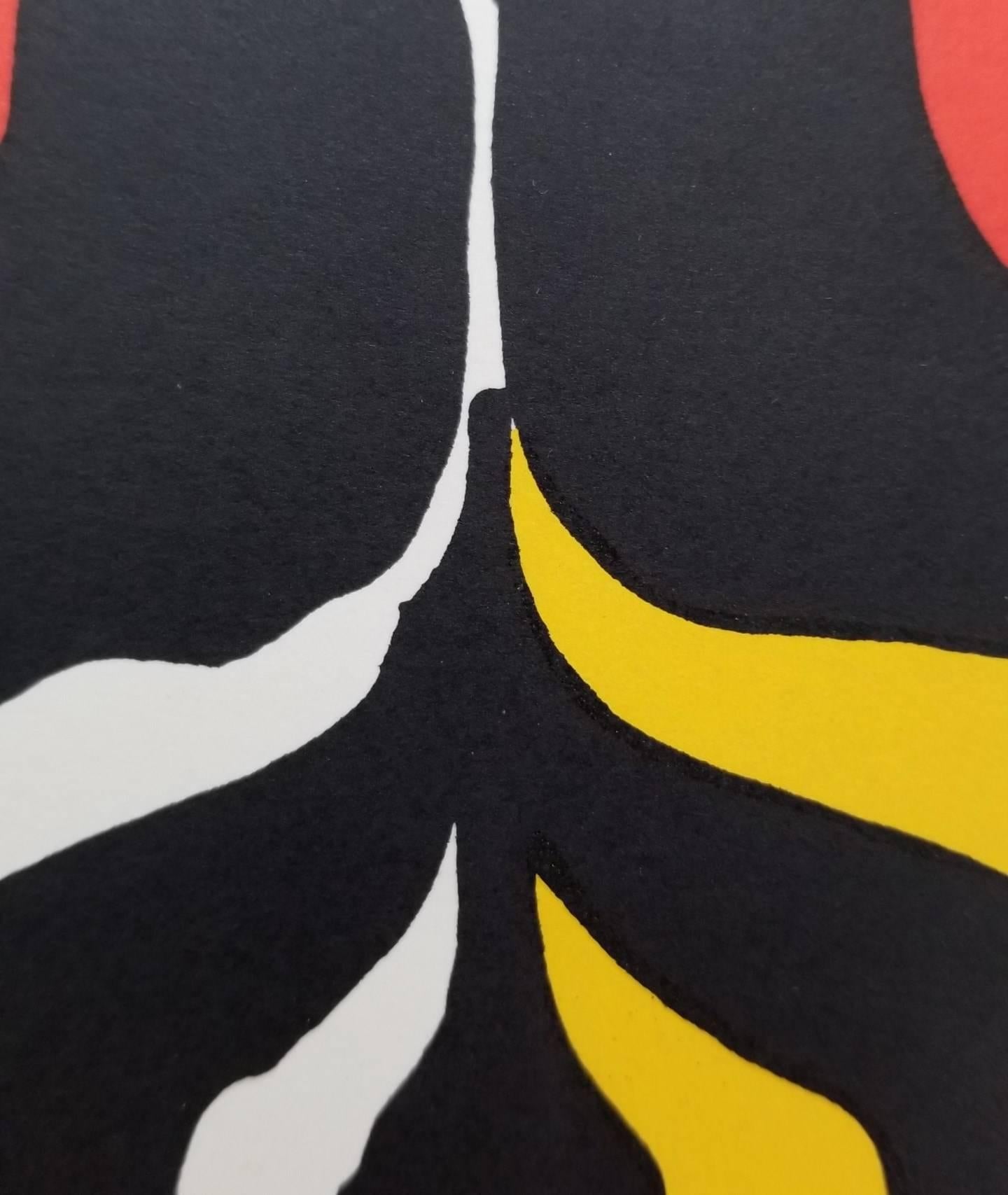 An original lithograph on smooth wove paper by American artist Alexander Calder (1898-1976) titled 