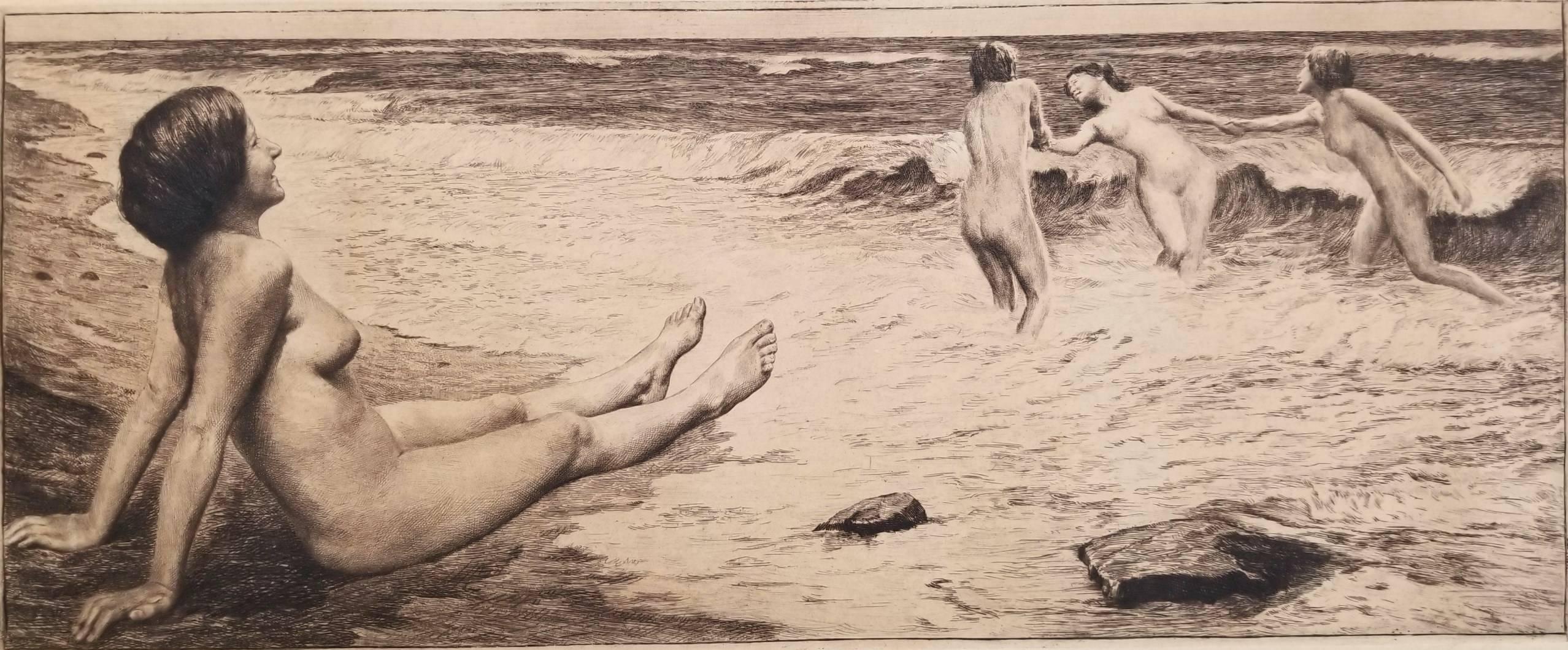 Georg Jahn Nude Print – Am Meer