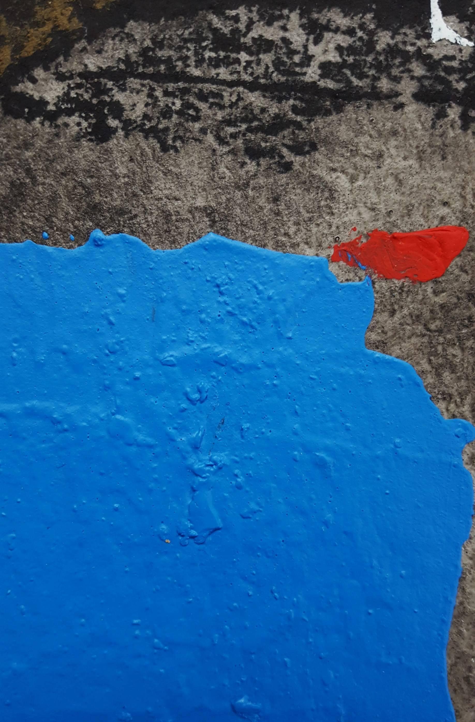 Deux Bleus Sur Noir (Two Blues on Black) /// James Coignard French Abstract Art For Sale 12