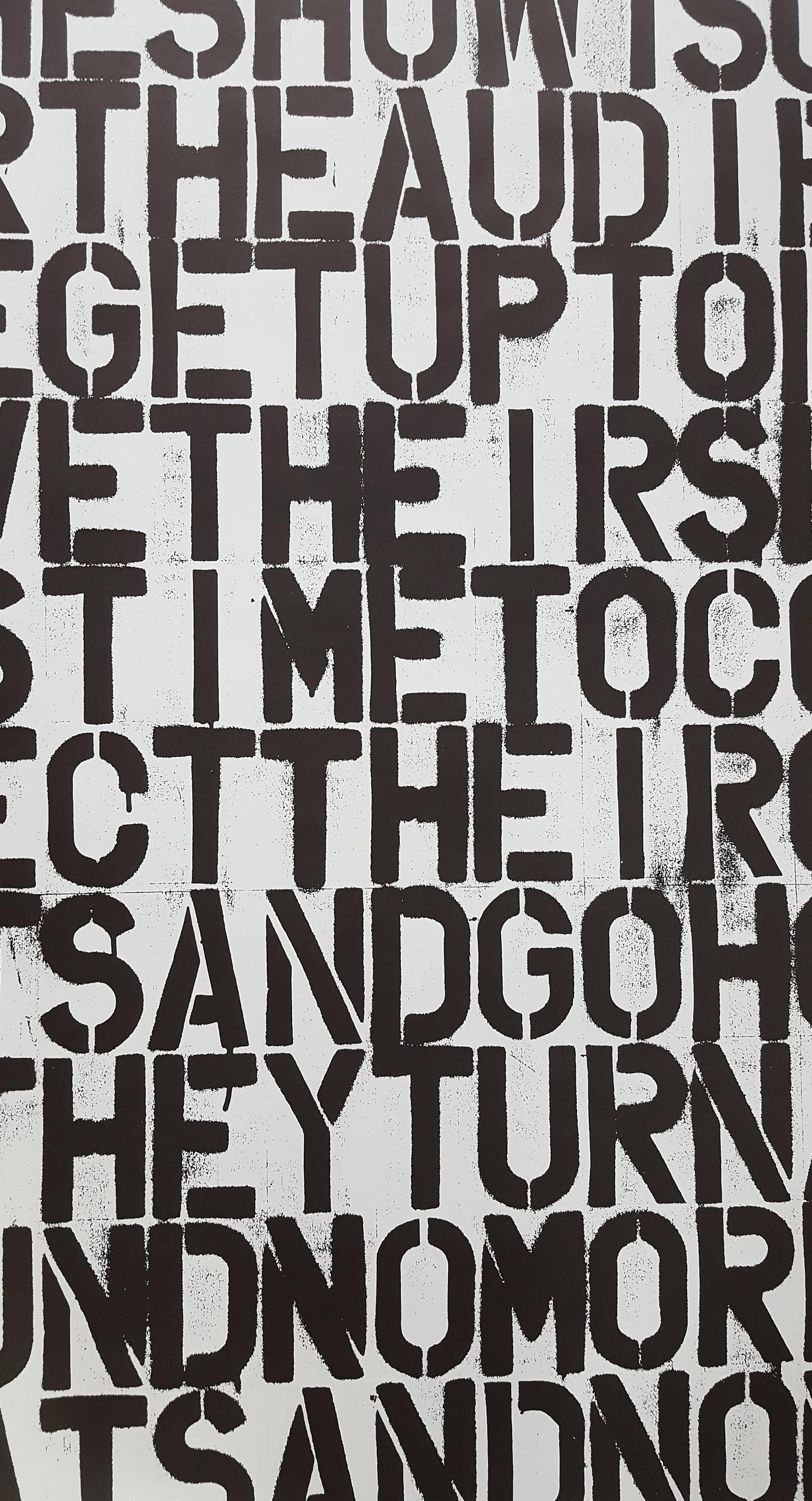 Untitled (The Show is Over) - Print by Christopher Wool