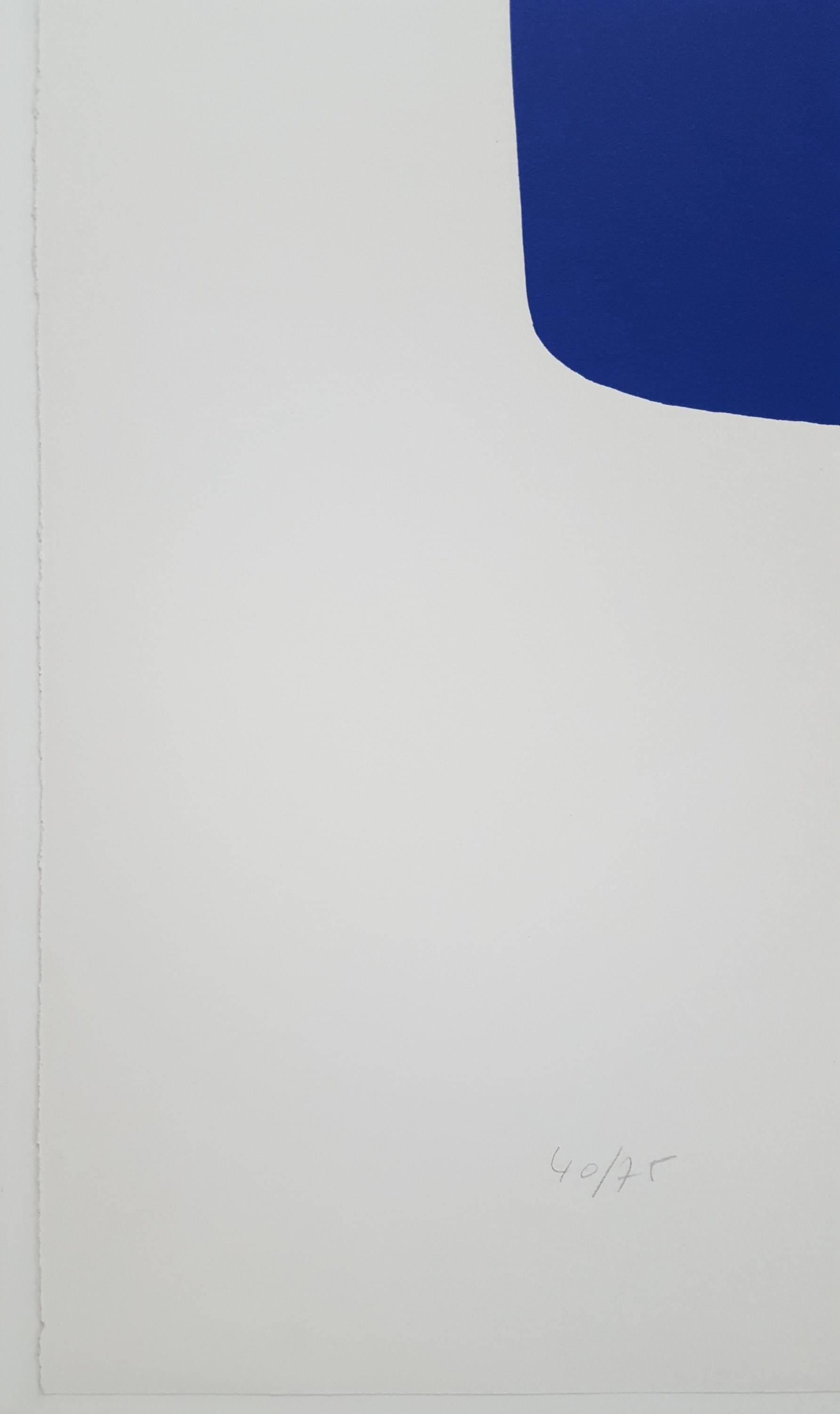 Dark Blue with Red (VI.7) - Print by Ellsworth Kelly