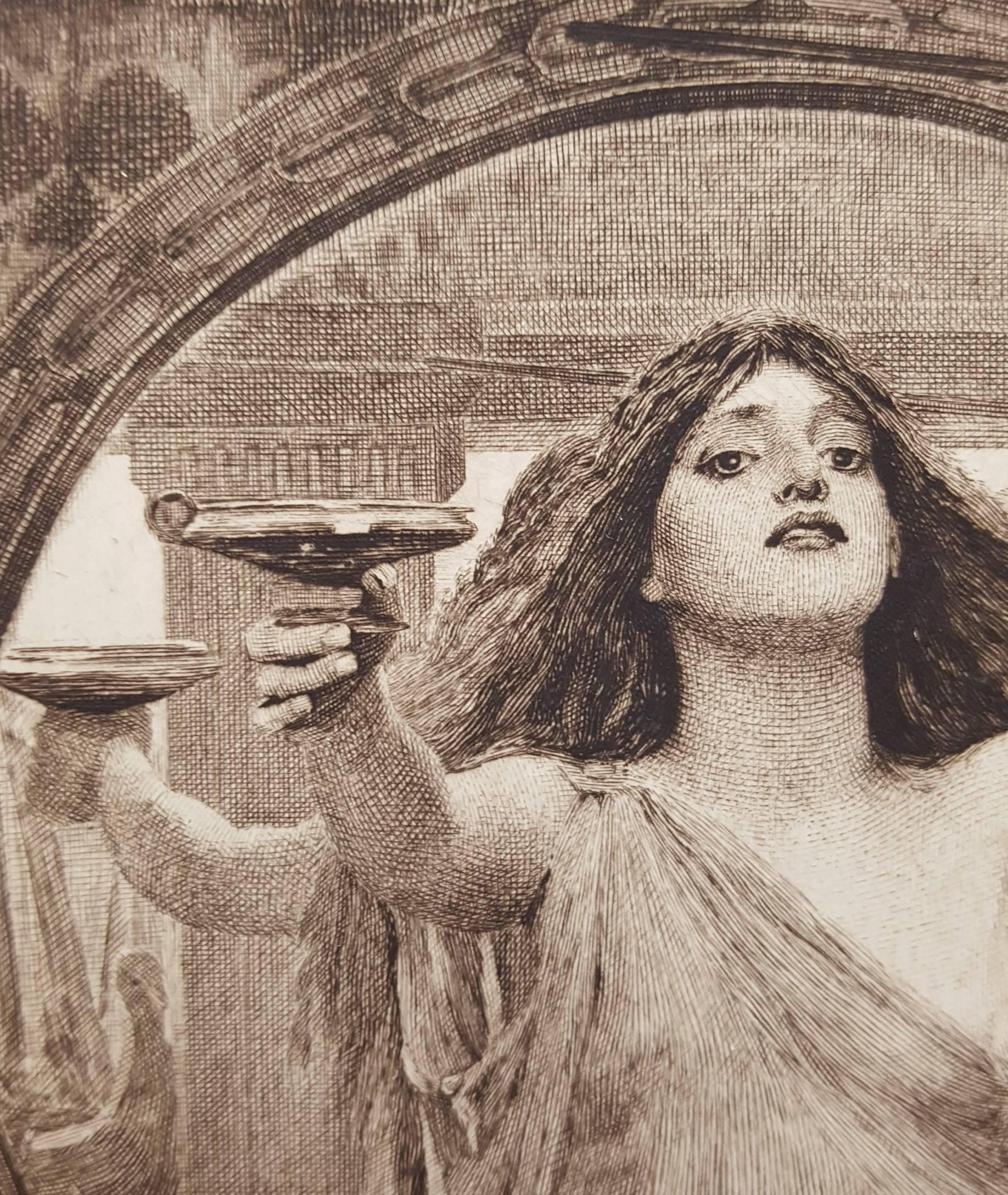 Circe (Offering the Cup to Ulysses) - Pre-Raphaelite Print by James Dobie