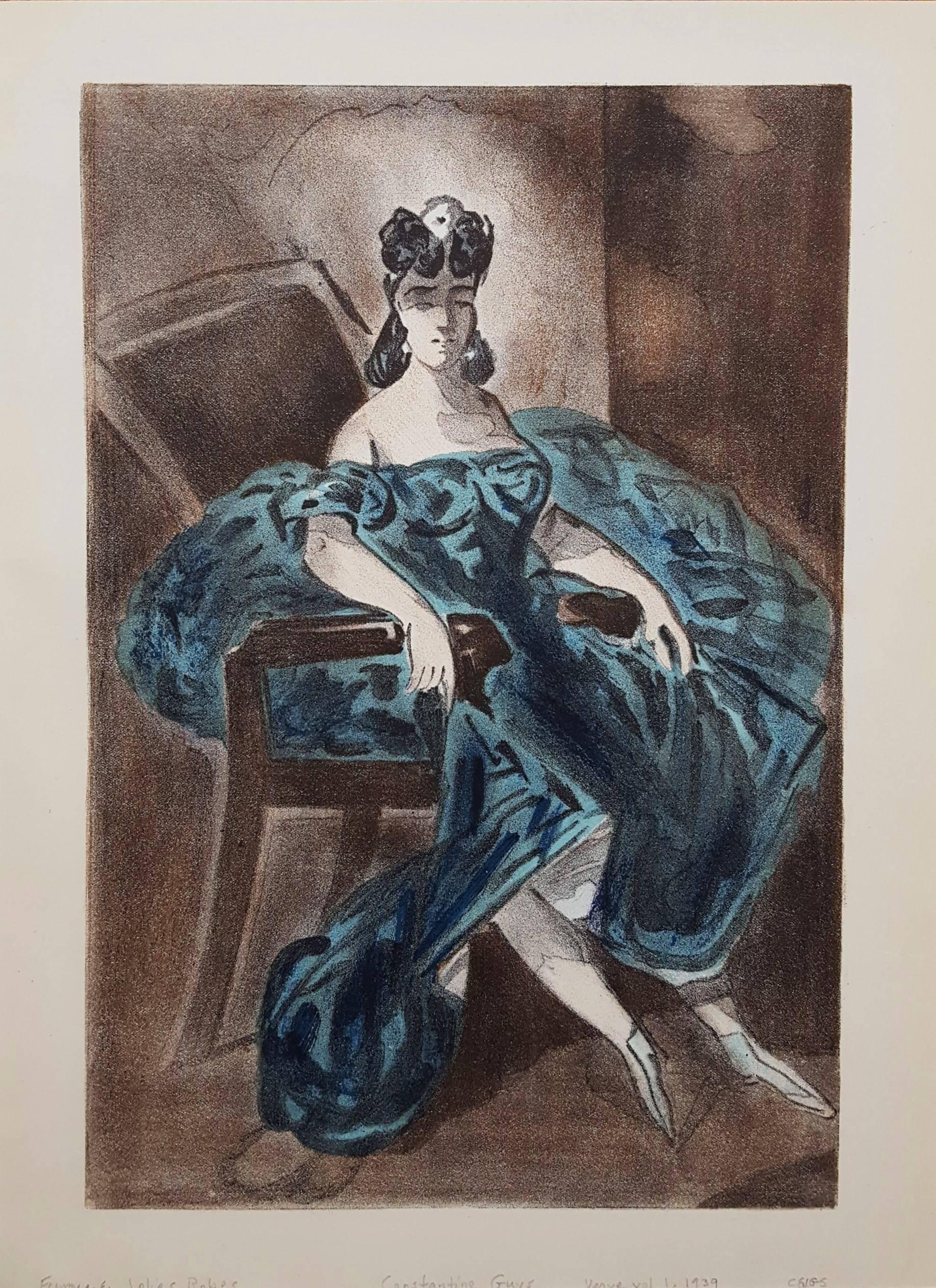 Femmes en Jolie Robes - Print by Constantin Ernest Adolphe Hyacinthe Guys