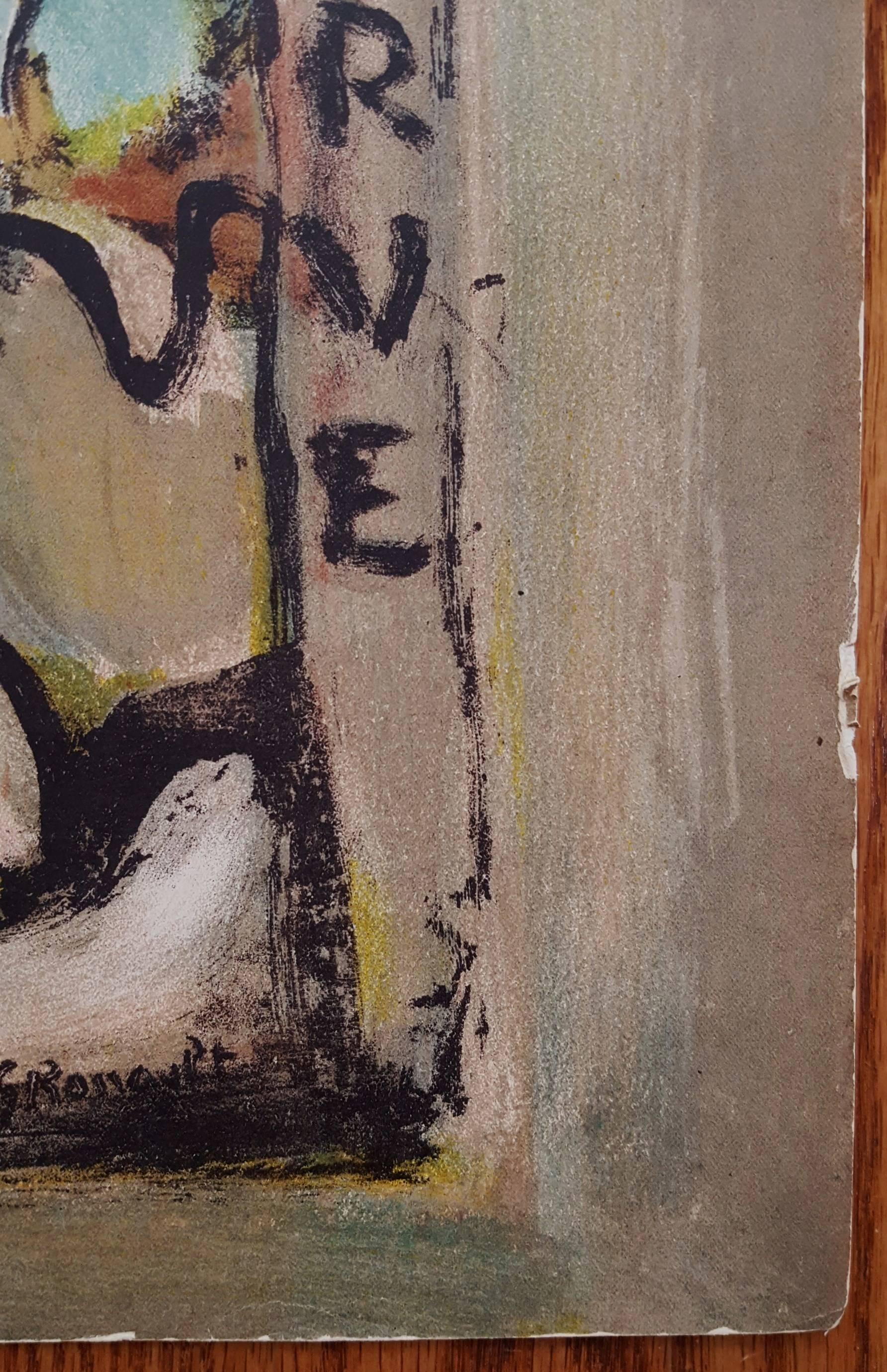 Verve no. 4 (front cover) - Expressionist Print by (after) Georges Rouault