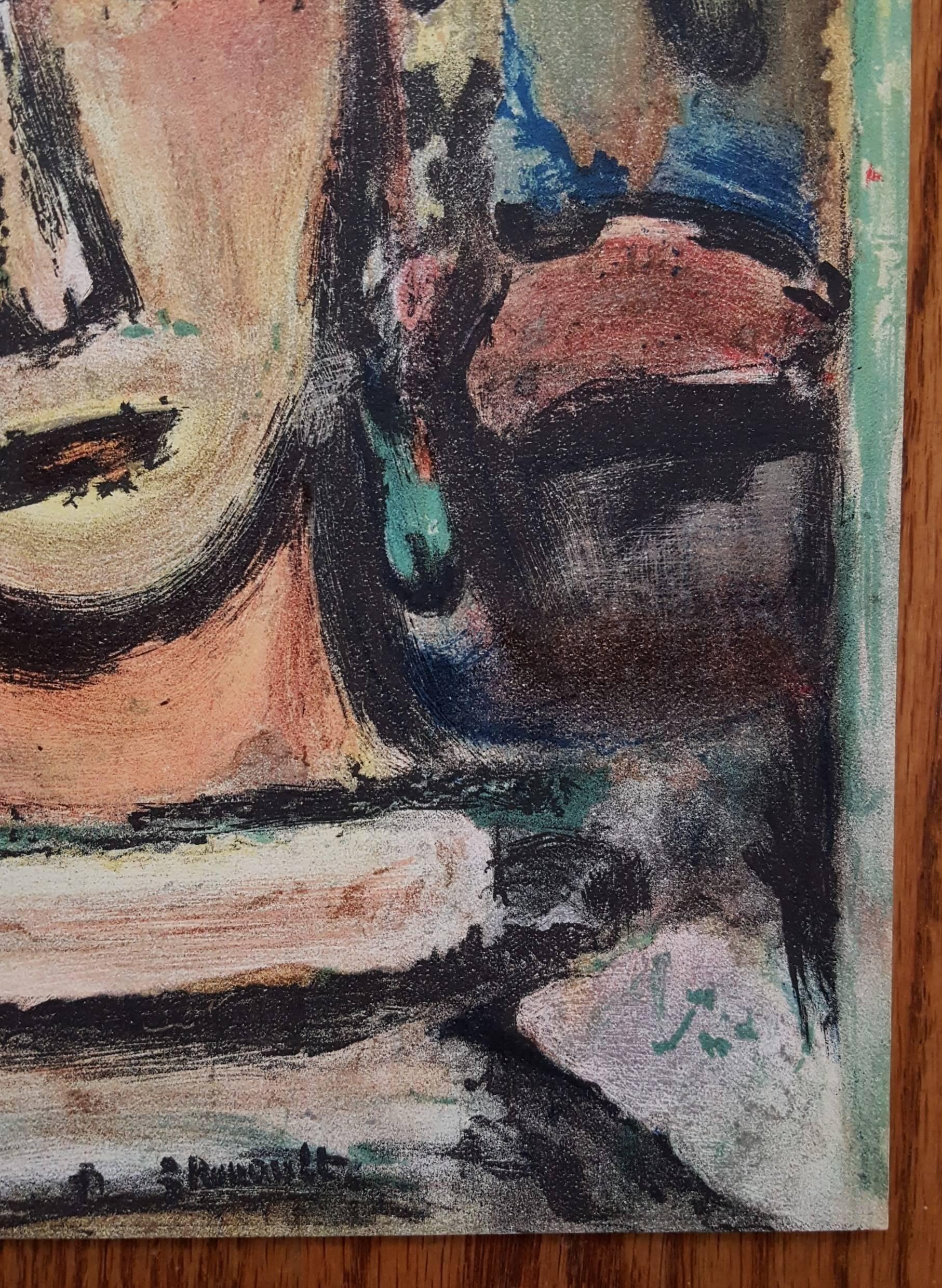Tete de Jeune Fille - Expressionist Print by (after) Georges Rouault