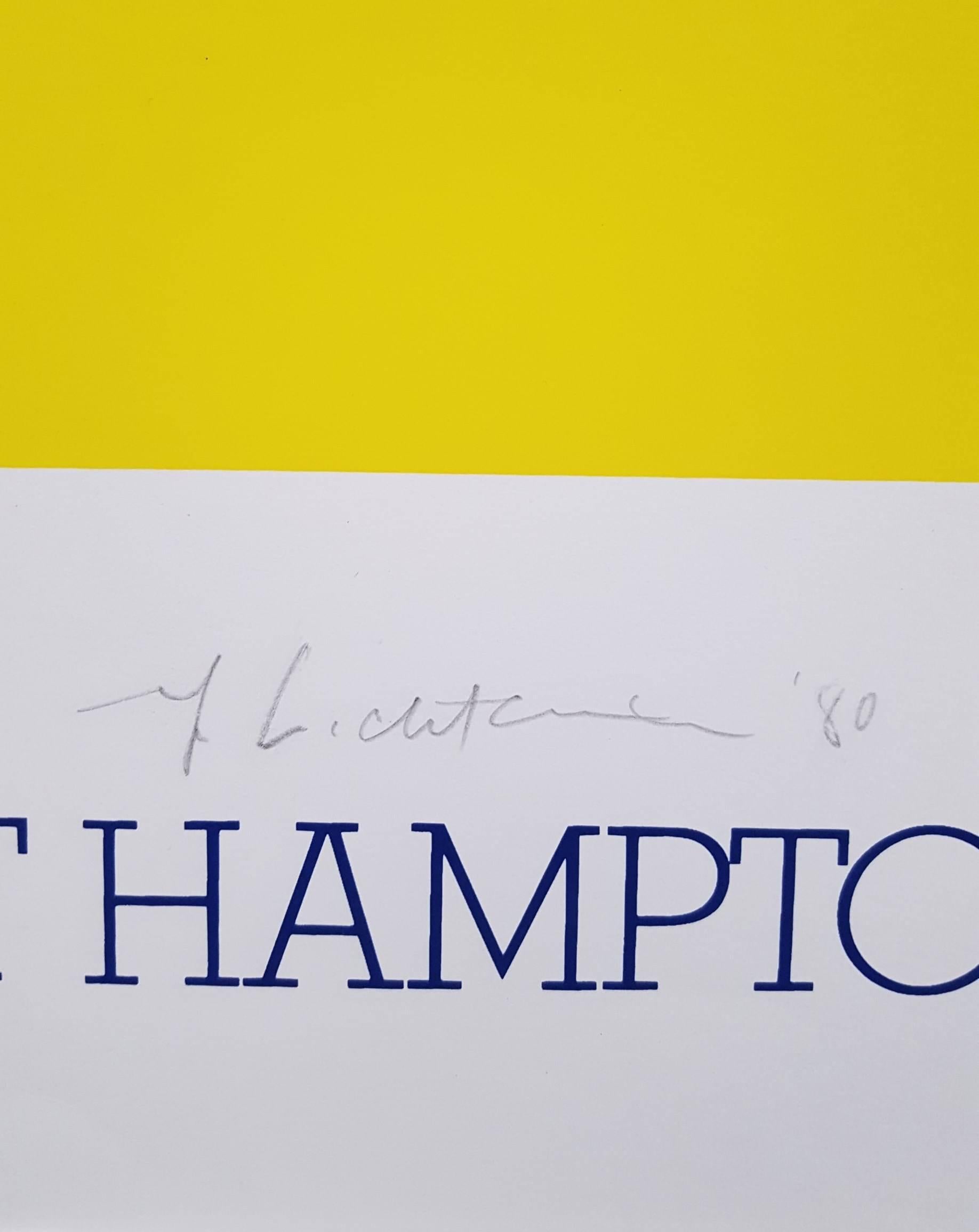 Guild Hall East Hampton Poster - Yellow Landscape Print by Roy Lichtenstein