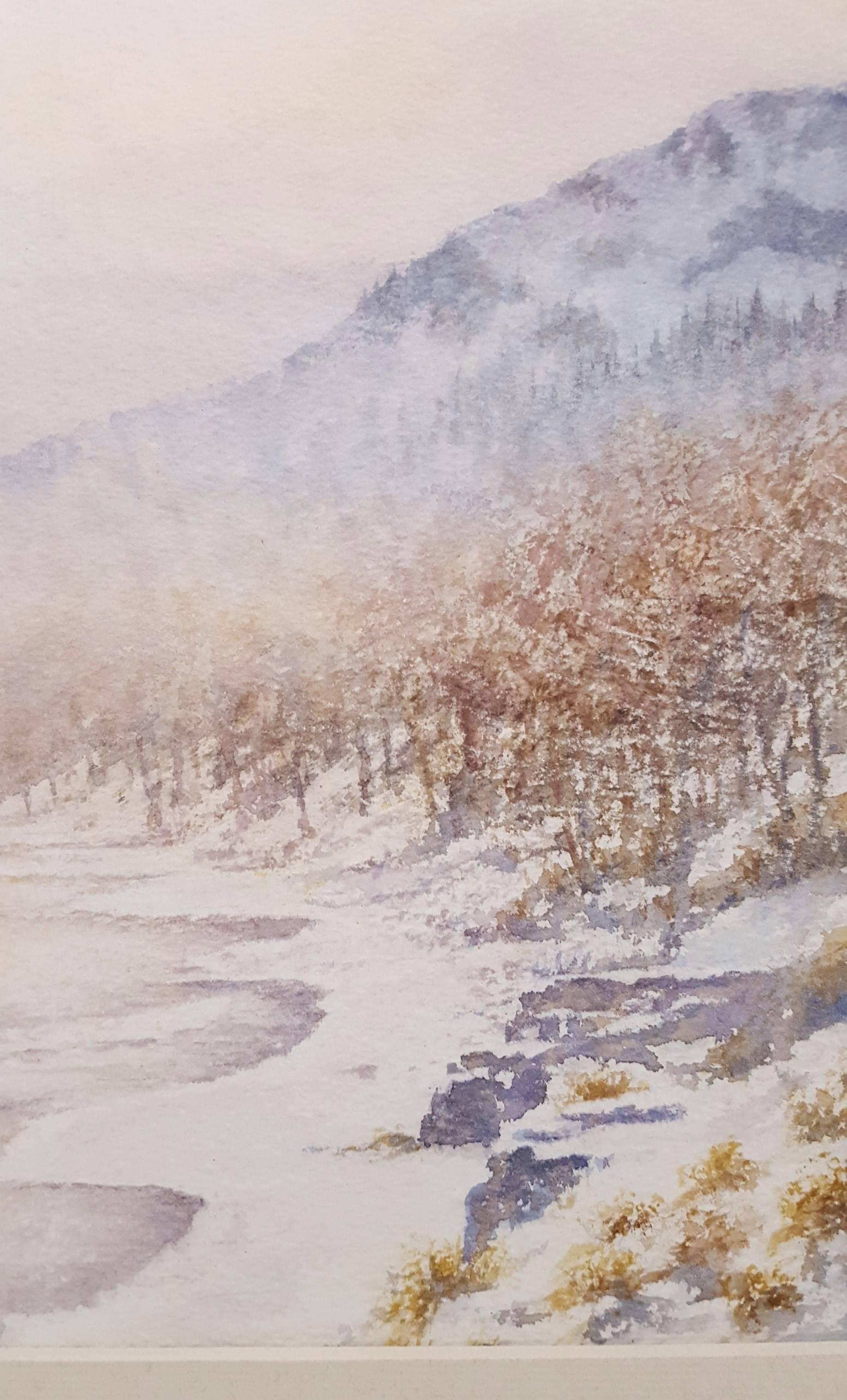 Glen Lyon, Scotland /// Contemporary Female Artist Watercolor Landscape Country For Sale 2