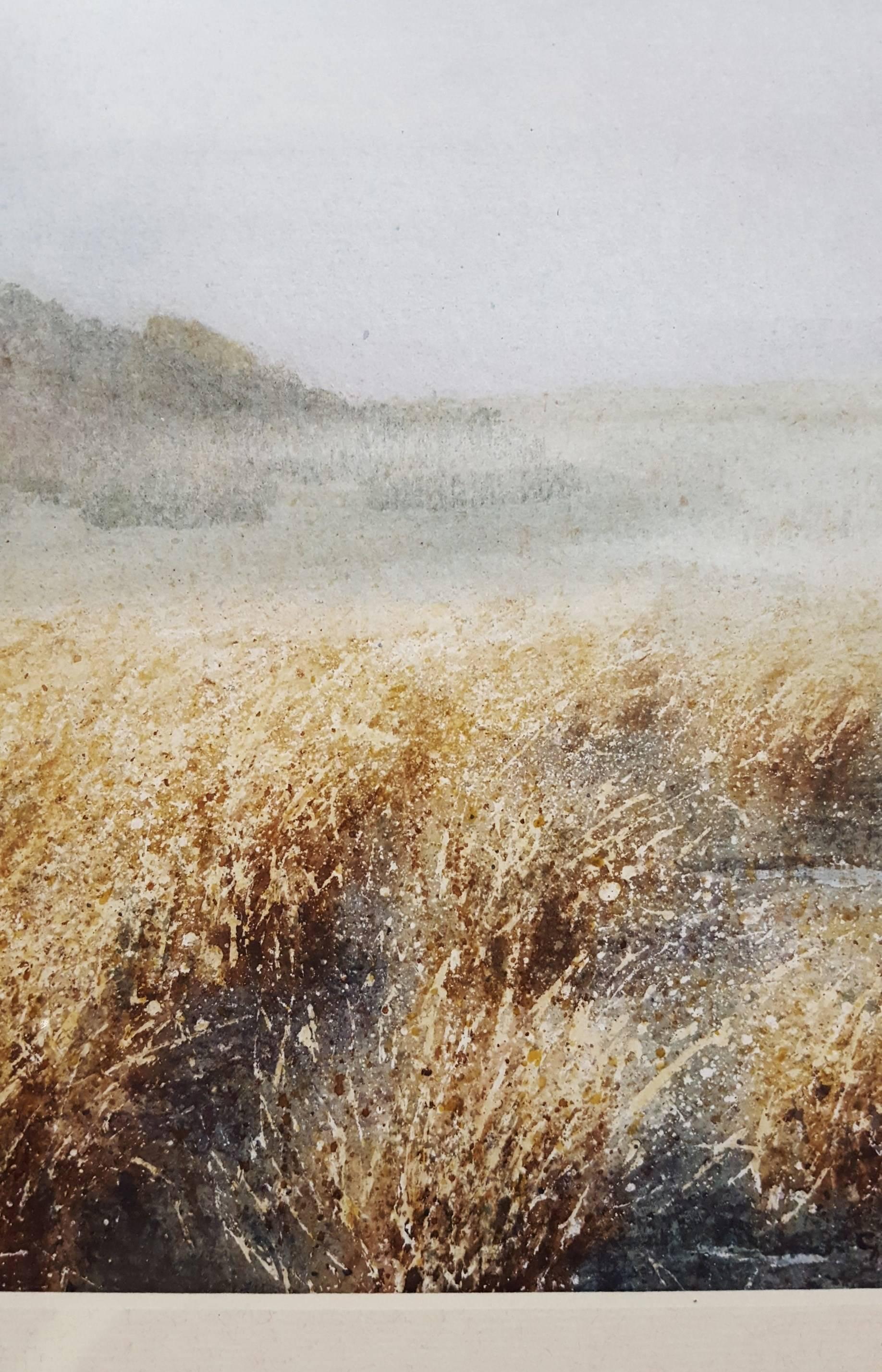 Dustanburgh Castle /// Contemporary Watercolor English British Landscape History For Sale 2