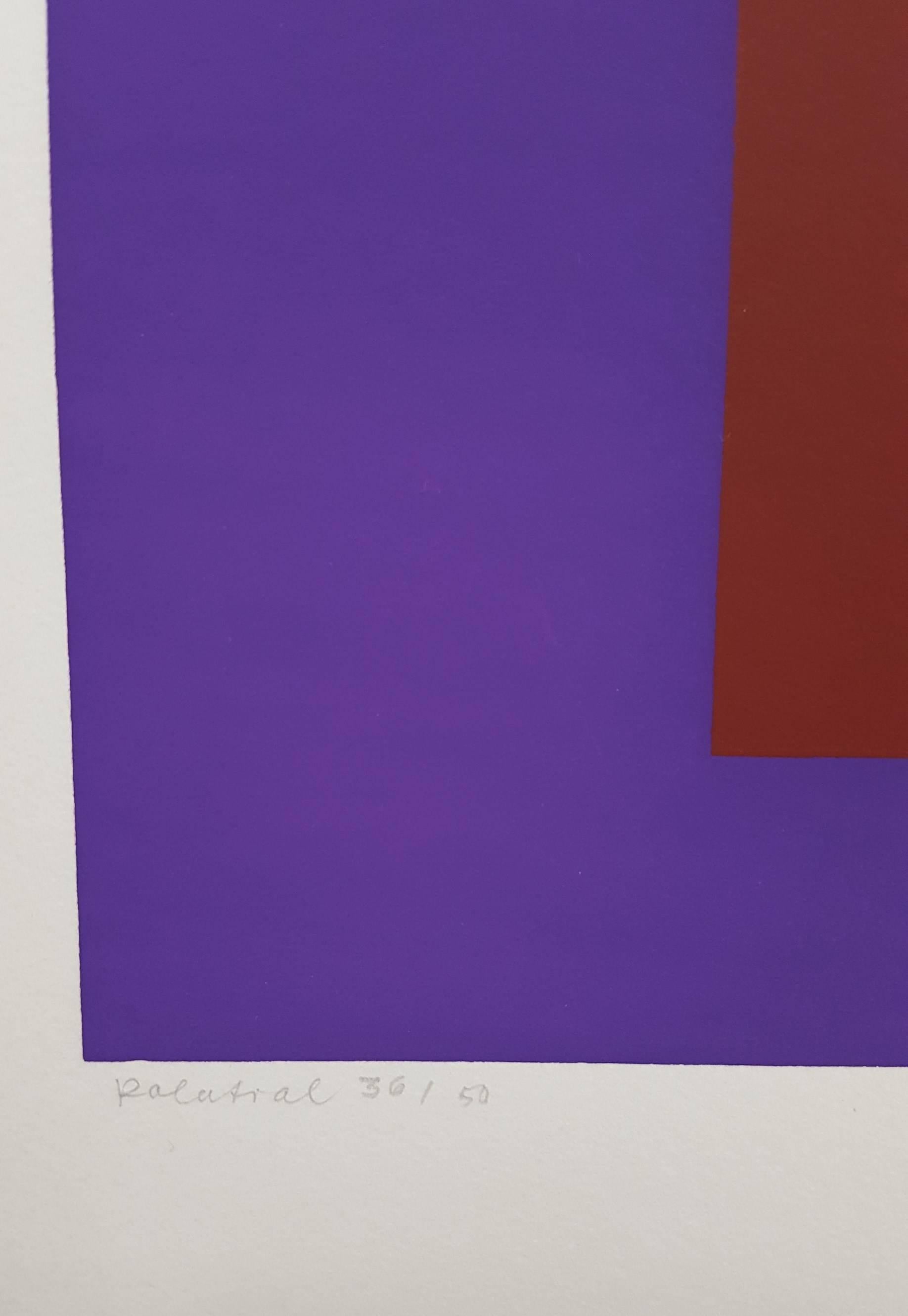 An original signed screenprint on Rives BFK paper by German-American artist Josef Albers (1888-1976) titled 