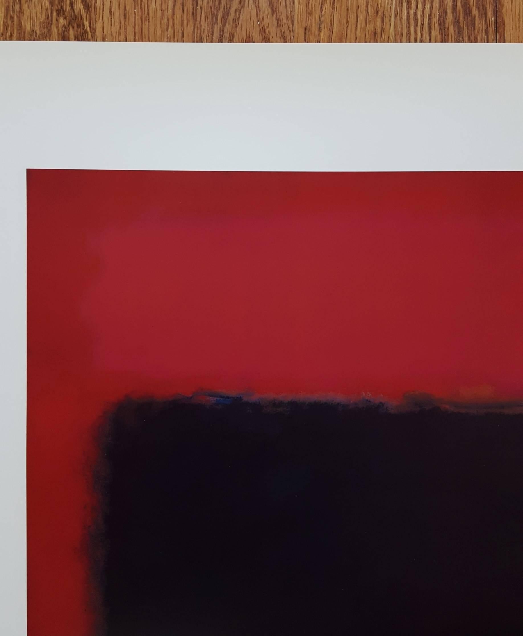 Light Red Over Black - Abstract Expressionist Print by (after) Mark Rothko