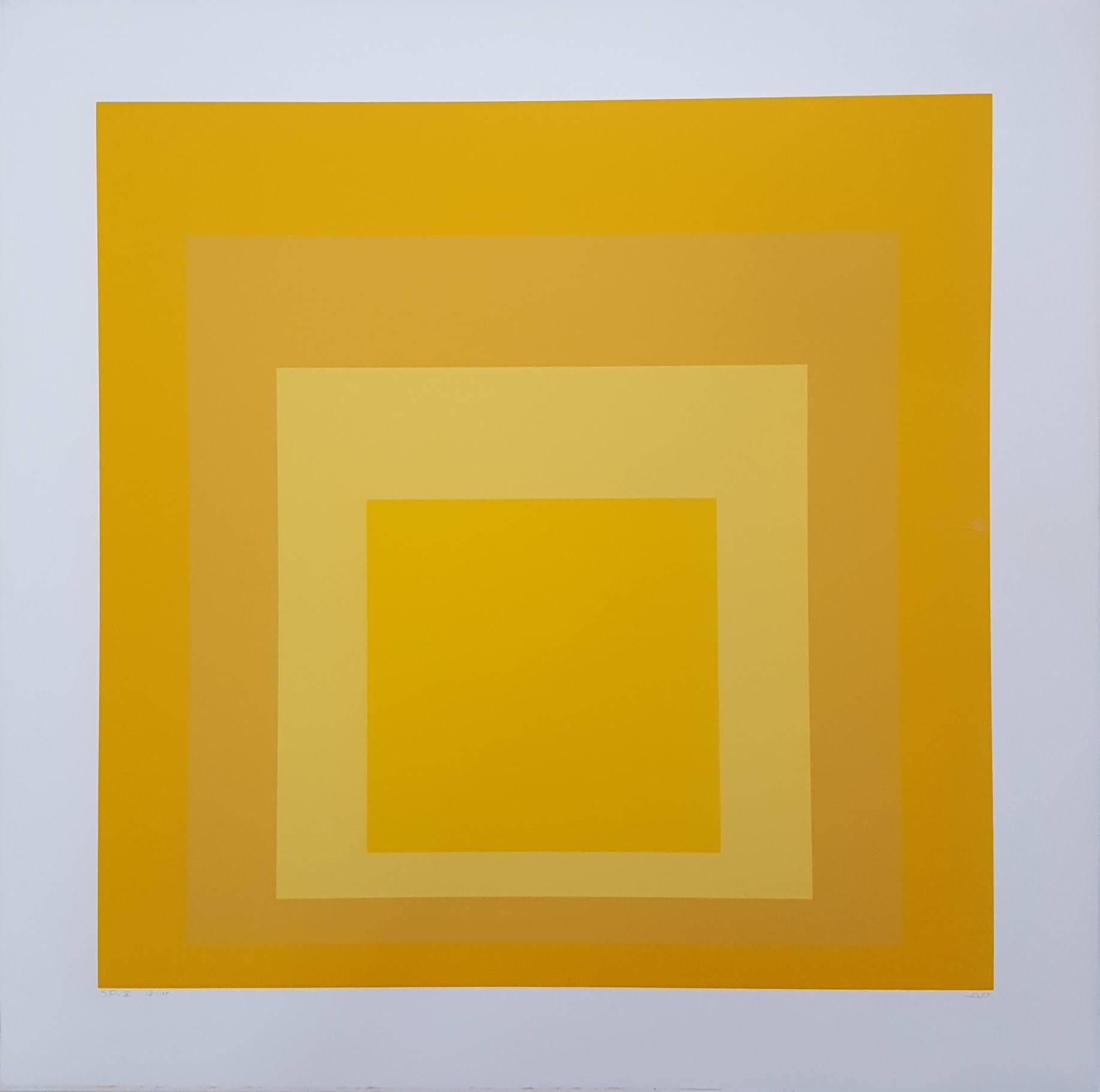 SP X - Orange Abstract Print by Josef Albers