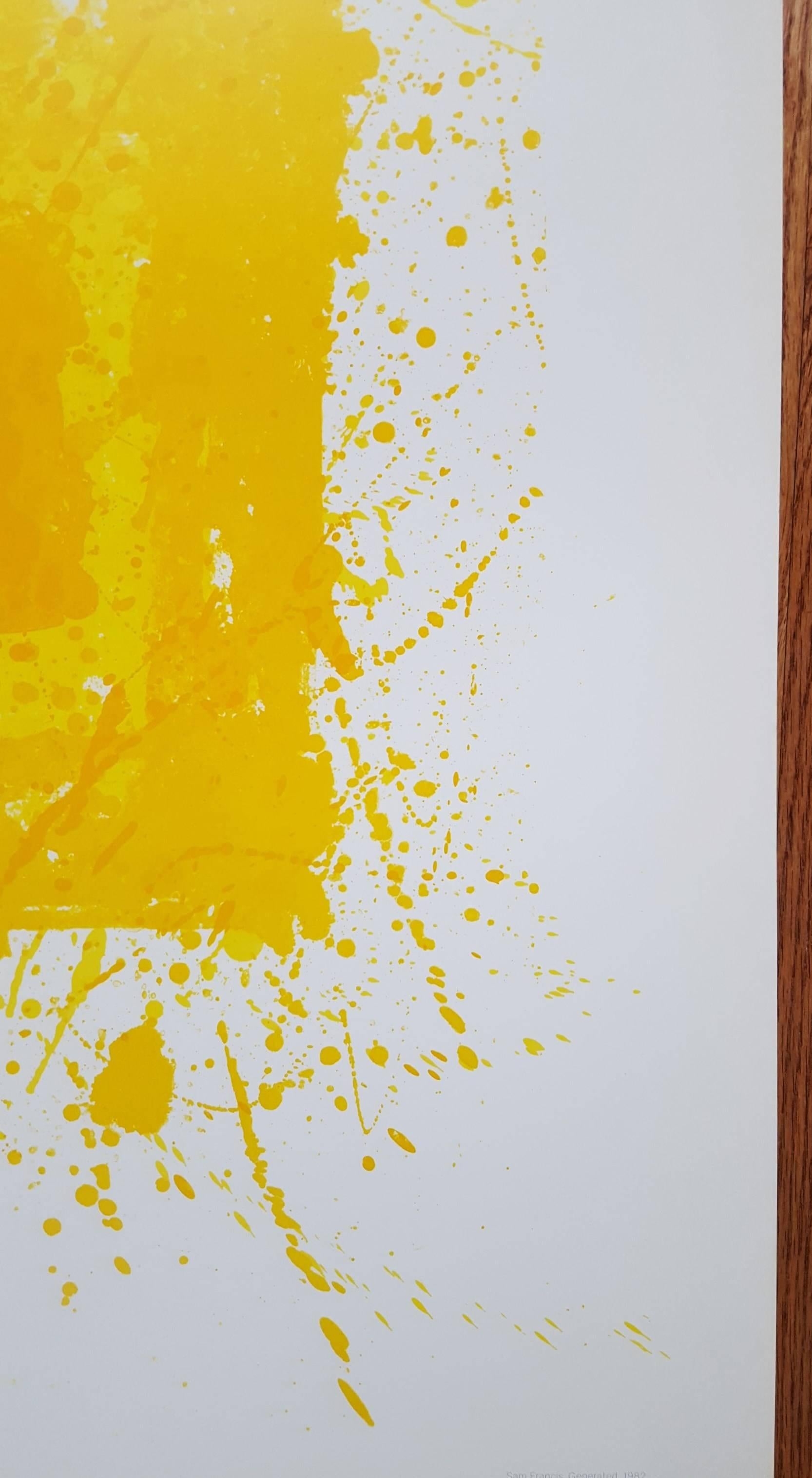 An original offset-lithograph, exhibition poster on smooth wove paper after American artist Sam Francis (1923-1994) titled 