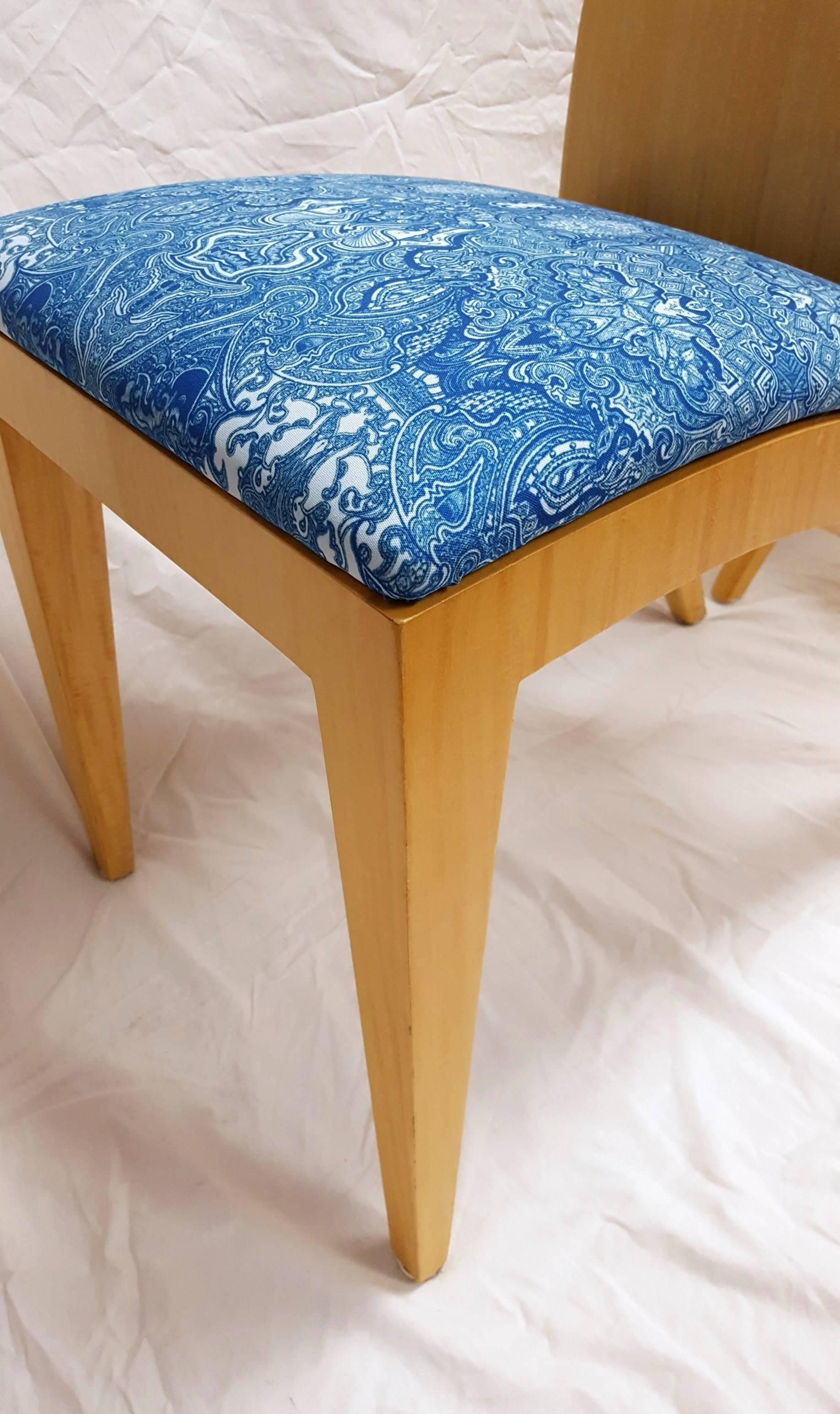 (Blue) Persian Rug Italian Moderne Chairs 5