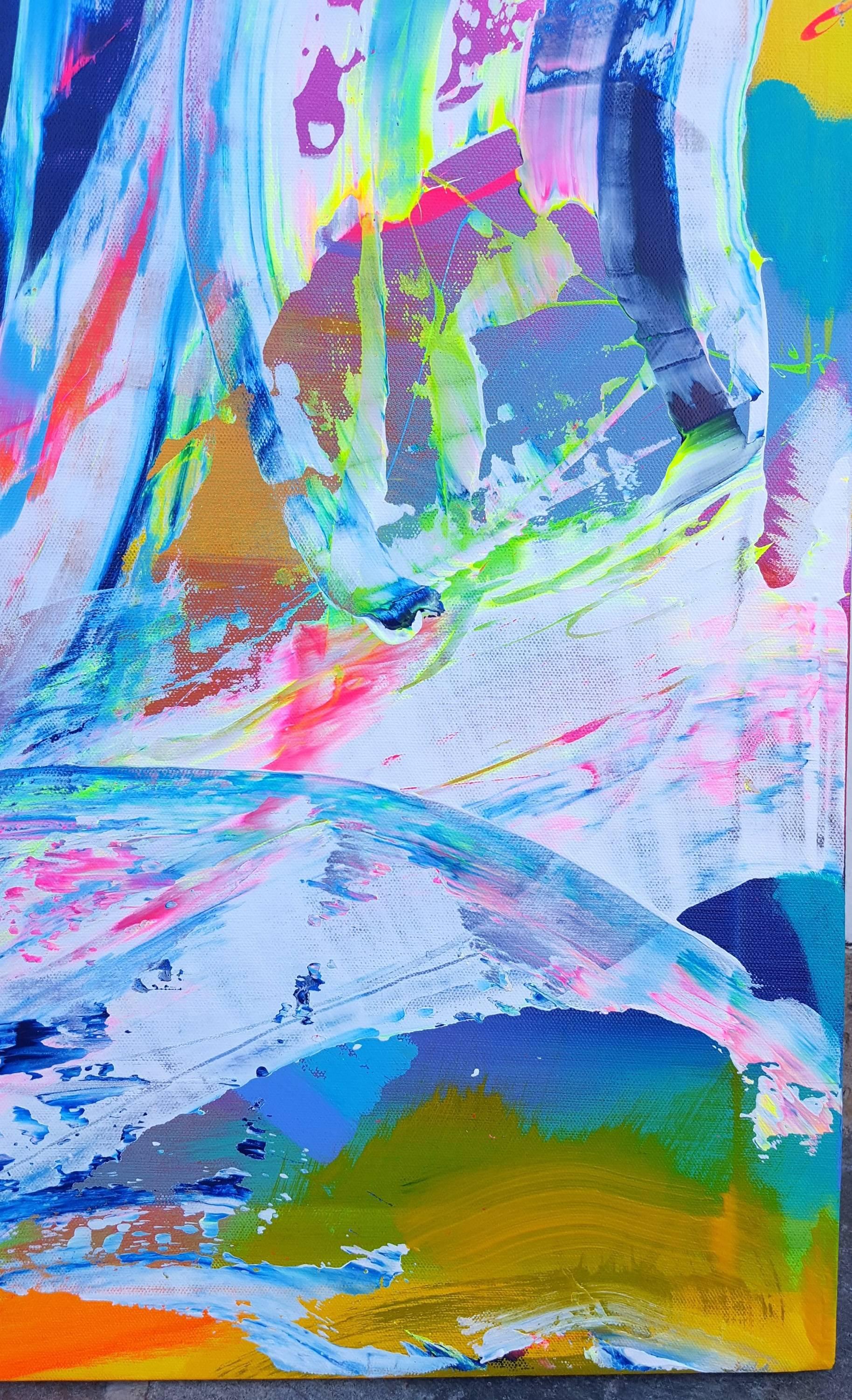 An original signed acrylic painting on canvas by American artist Jack Graves III (1988-) titled 