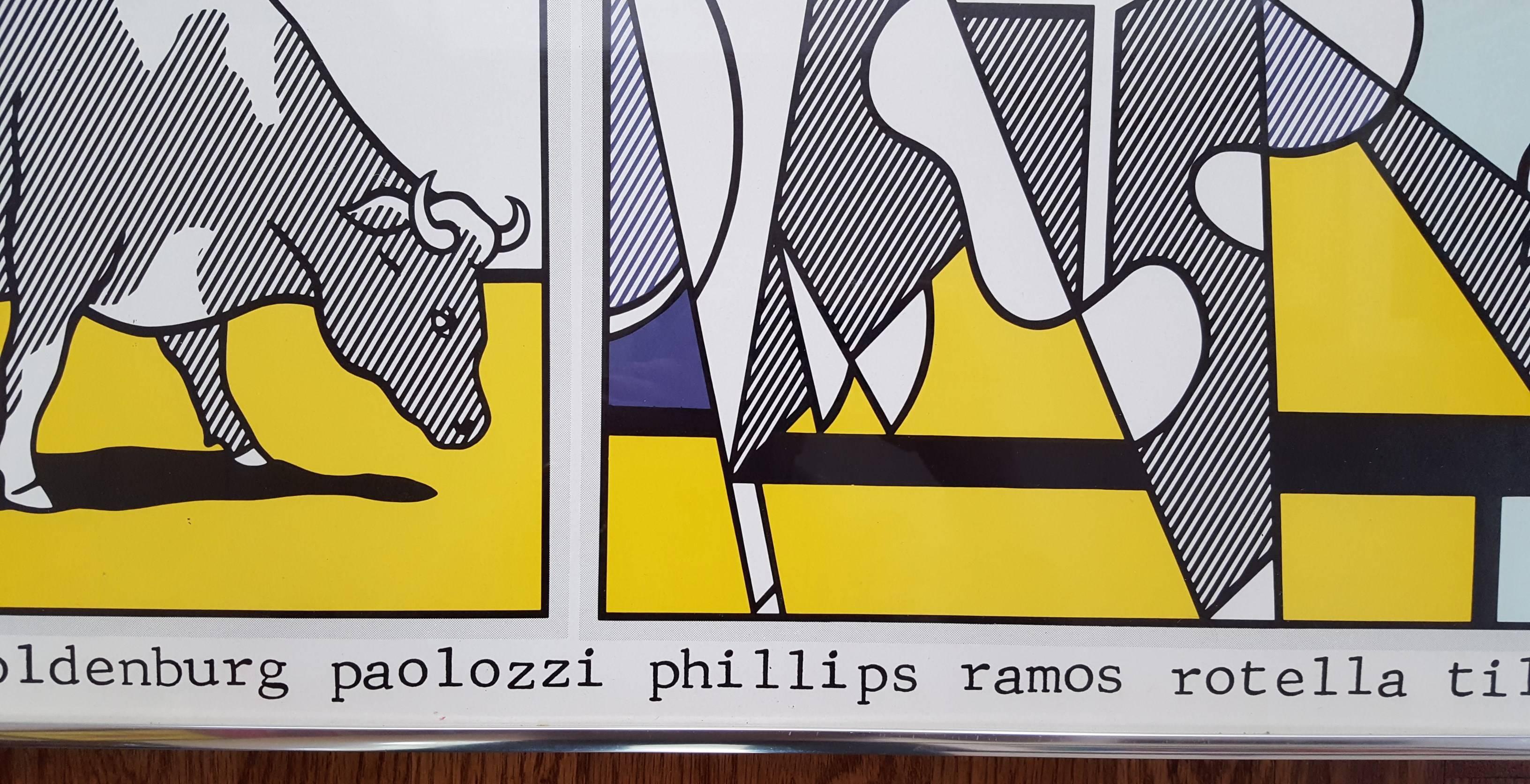 Grafica Pop (Cow Going Abstract) - Beige Animal Print by (after) Roy Lichtenstein