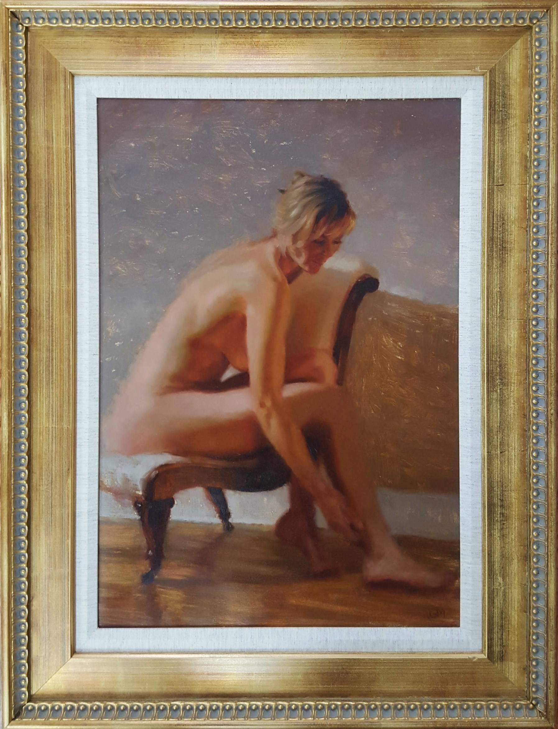 Seated Nude - Painting by Gary Thomas Morrow