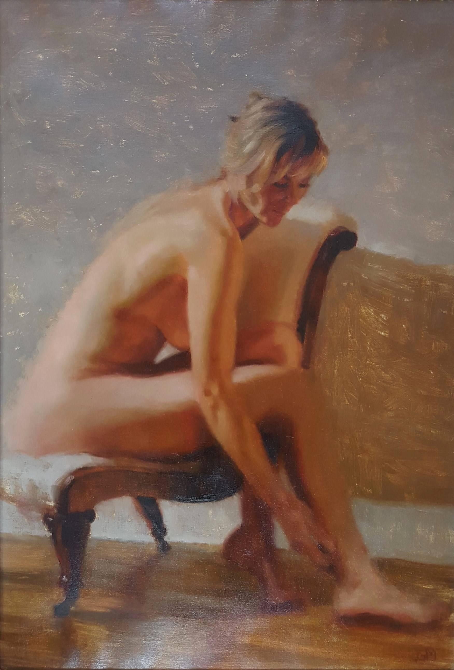 Gary Thomas Morrow Nude Painting - Seated Nude
