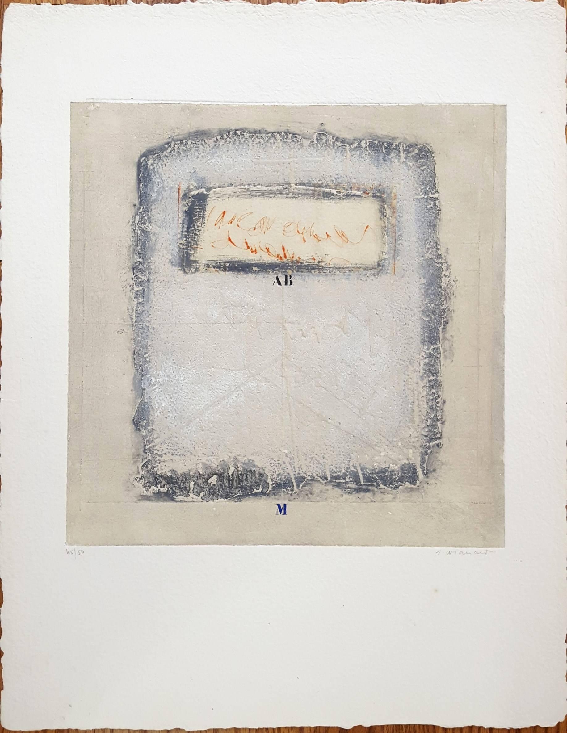 Espace - Ecriture (Space - Writing) /// Französischer Contemporary Abstract Minimalism – Print von James Coignard