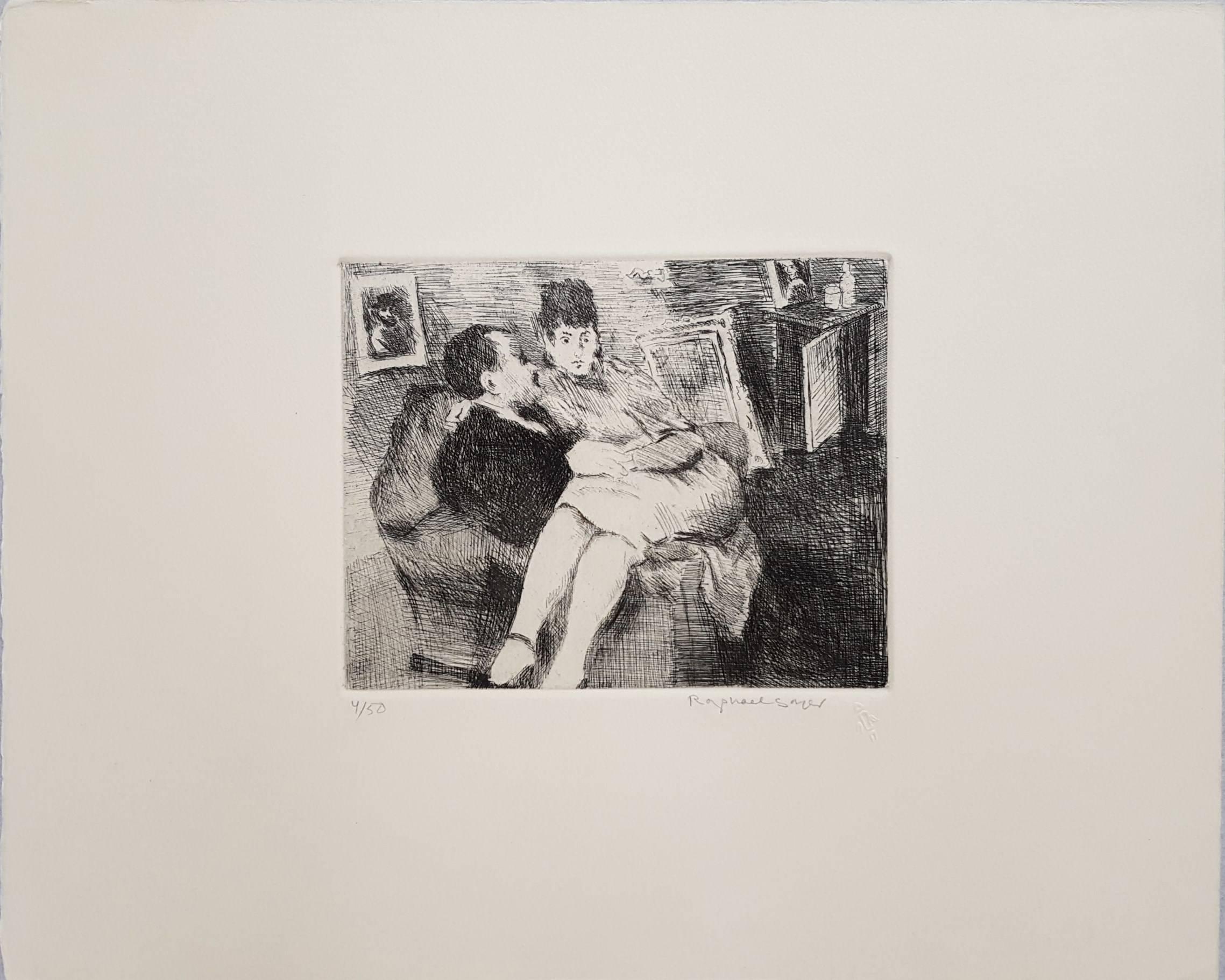 Intimate Interior - Print by Raphael Soyer