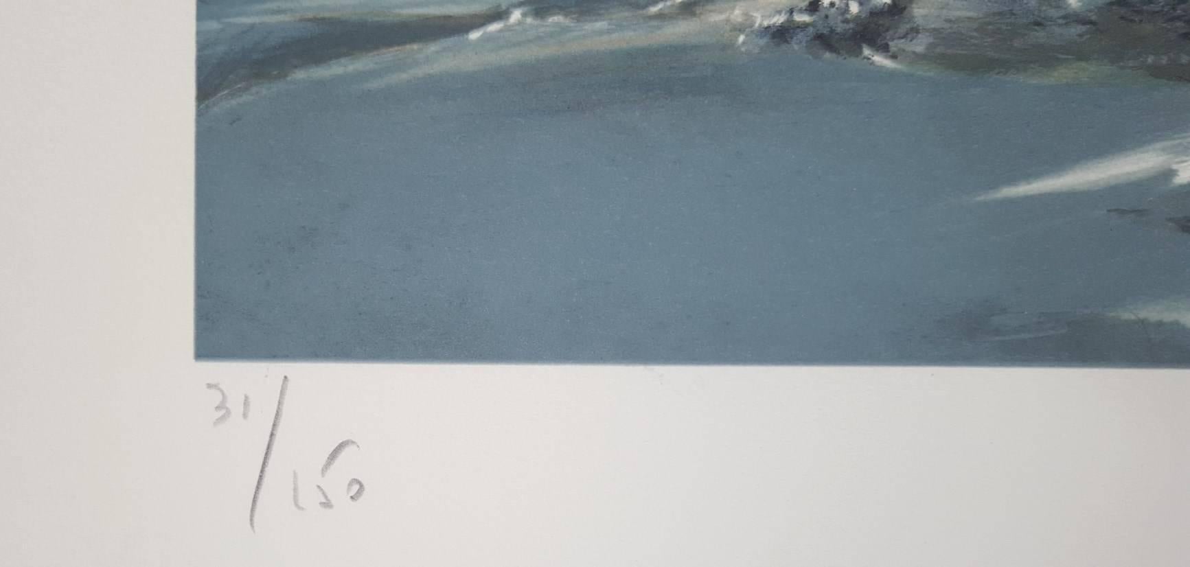 An original signed lithograph by French artist Georges Laporte (1926-2000) titled 
