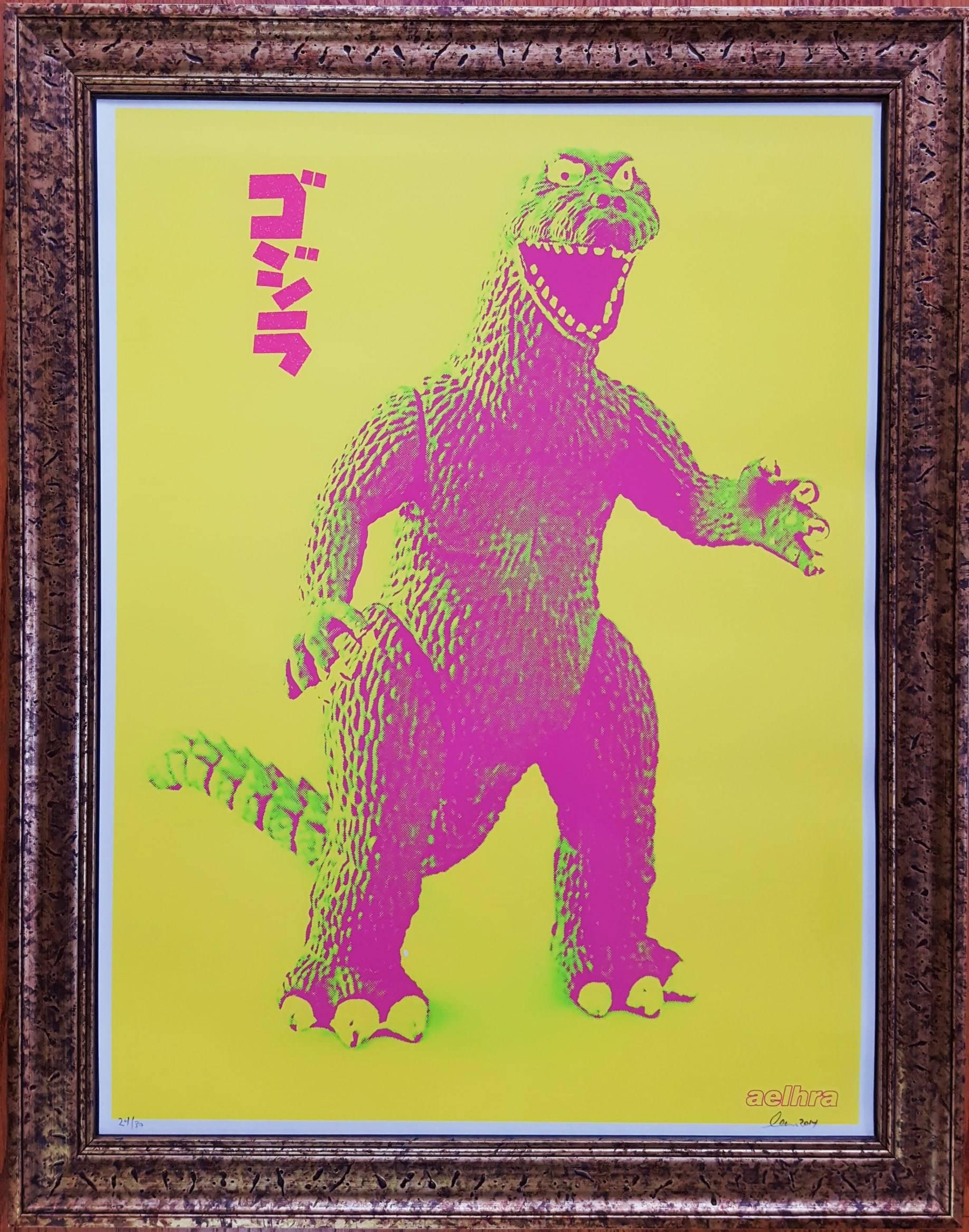 Gojira Godzilla - Print by Aelhra