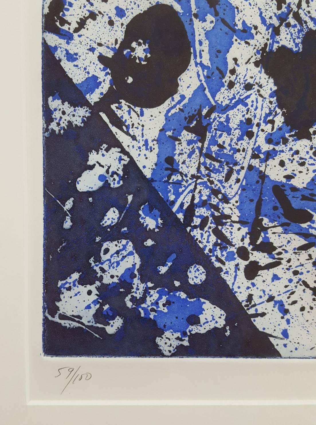 Untitled (SFE-001) - Abstract Expressionist Print by Sam Francis