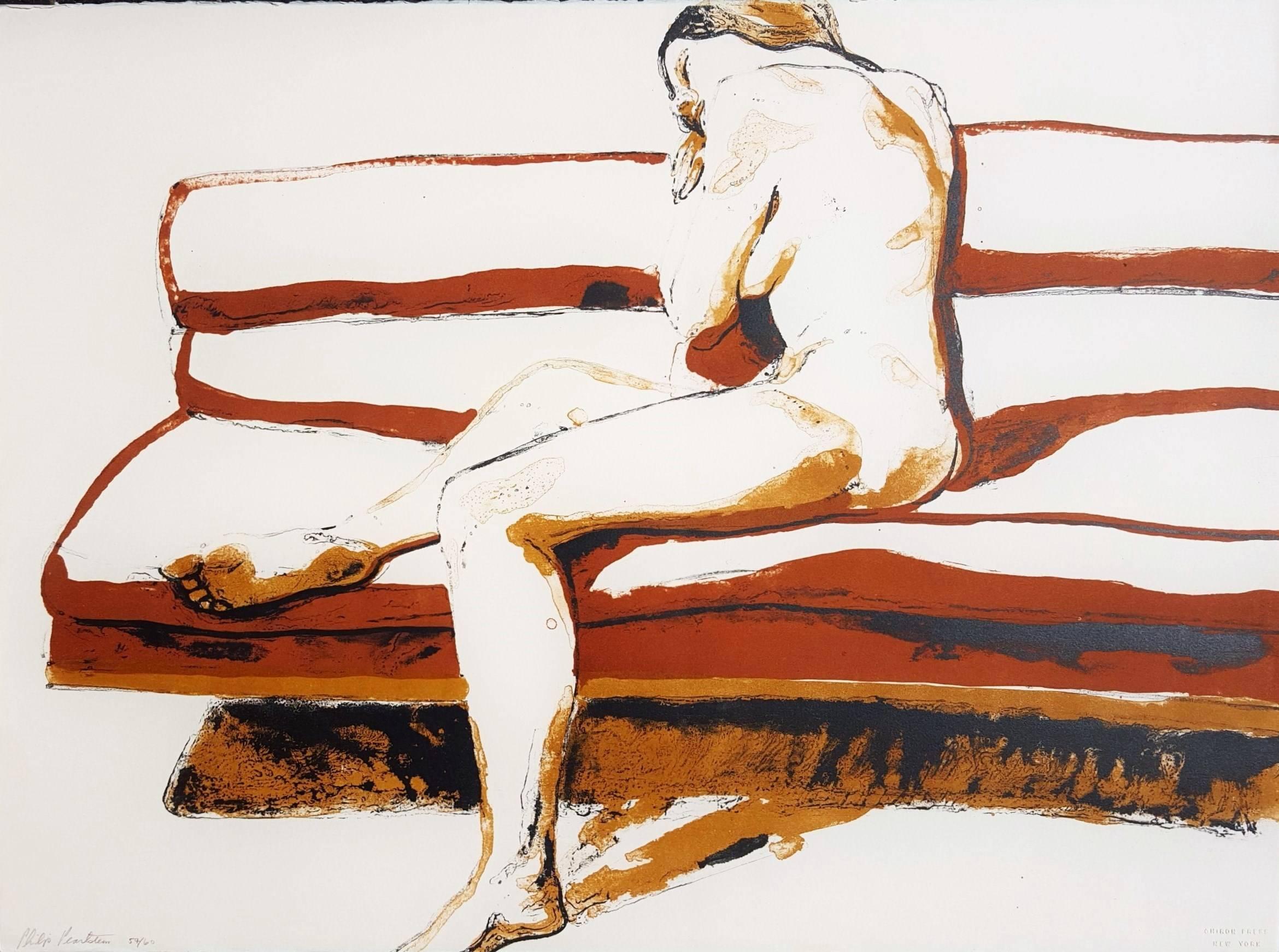 Philip Pearlstein Nude Print - Nude on Couch
