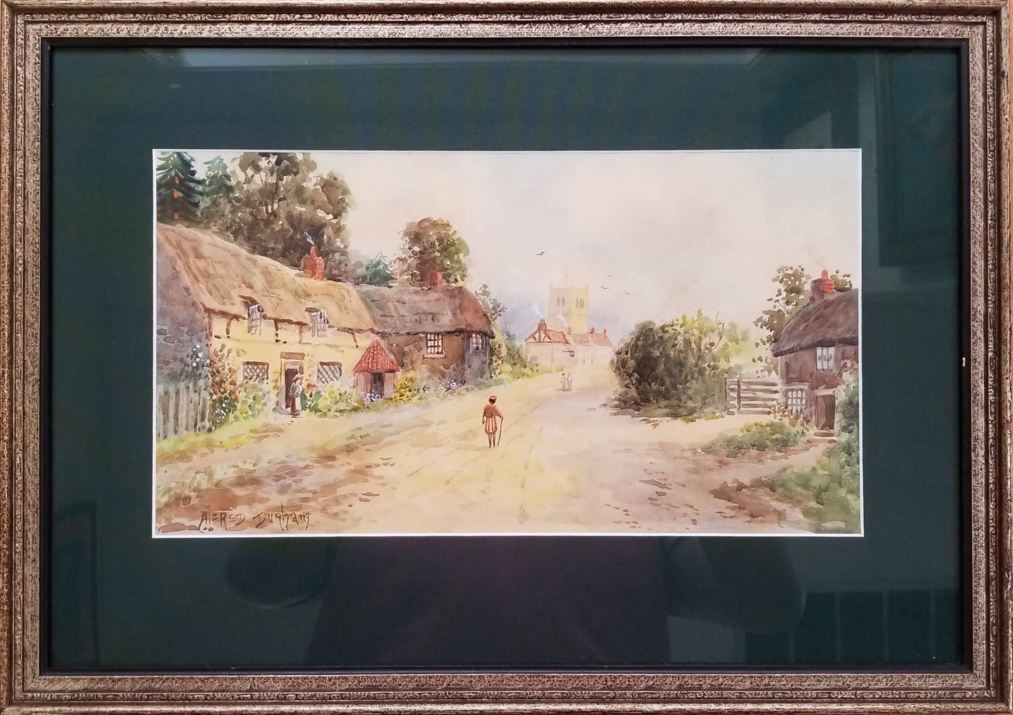 Cottage Lane - Art by Alfred Durham