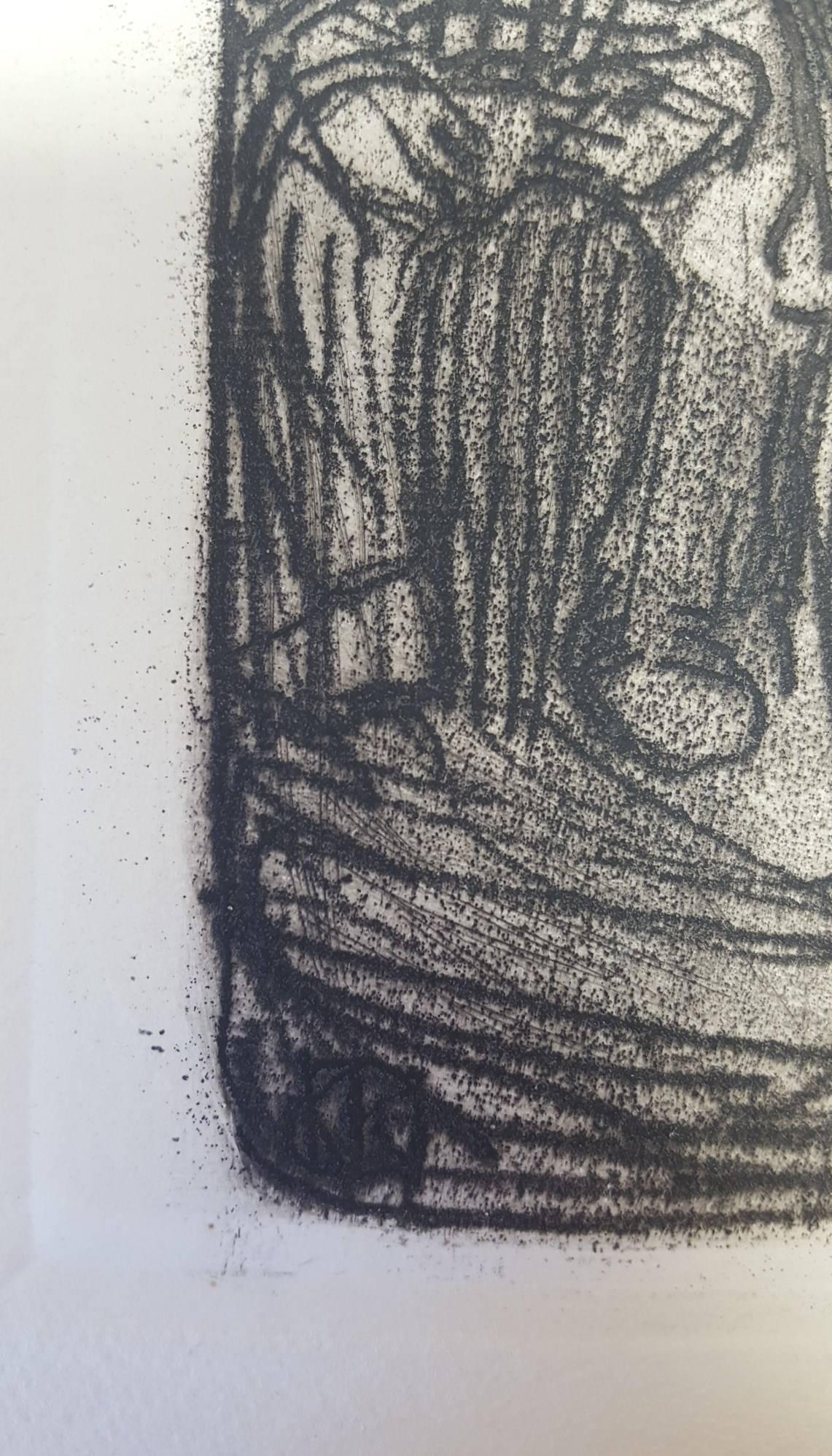 Hambrgger Kniepe / Hamburg Tavern - Expressionist Print by Käthe Kollwitz