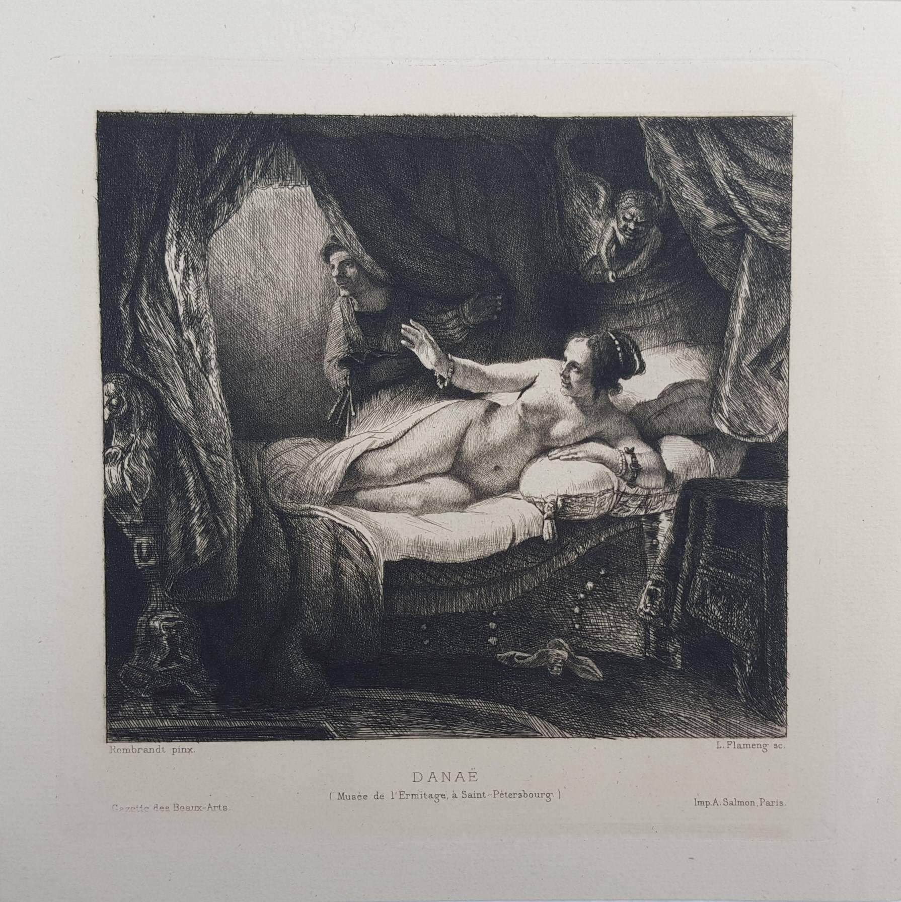 Danae - Print by Rembrandt van Rijn
