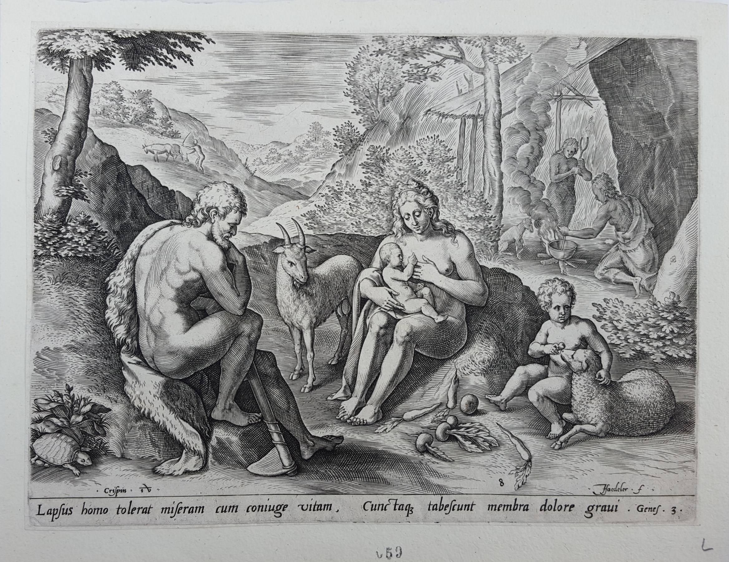 Lapsus homo tolerant miseram cum coniuge vitam - Print by Johannes Sadeler I