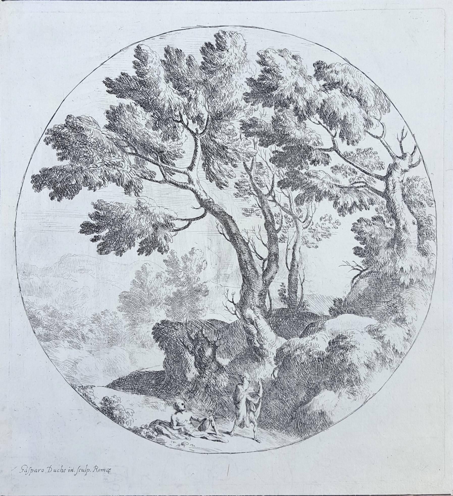Gaspard Dughet Landscape Print - Roman Campagna