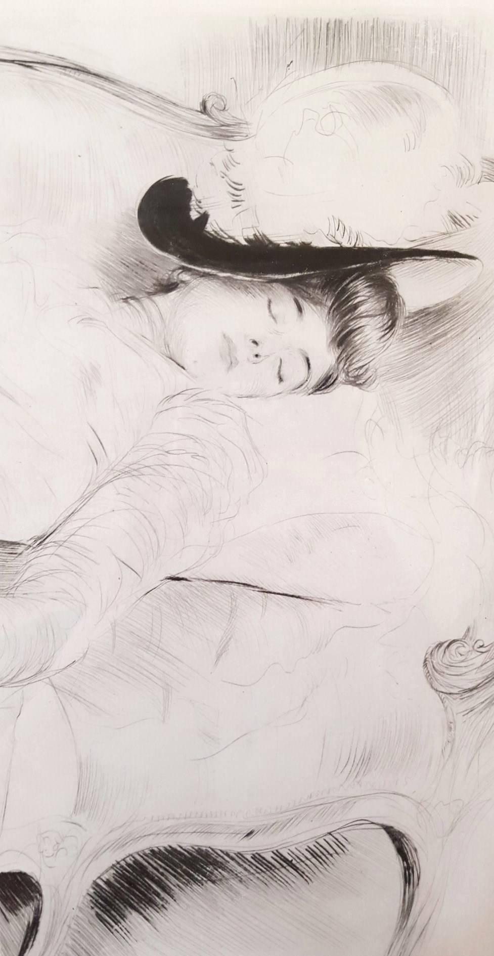 Dormeuse sur un Canape 1
