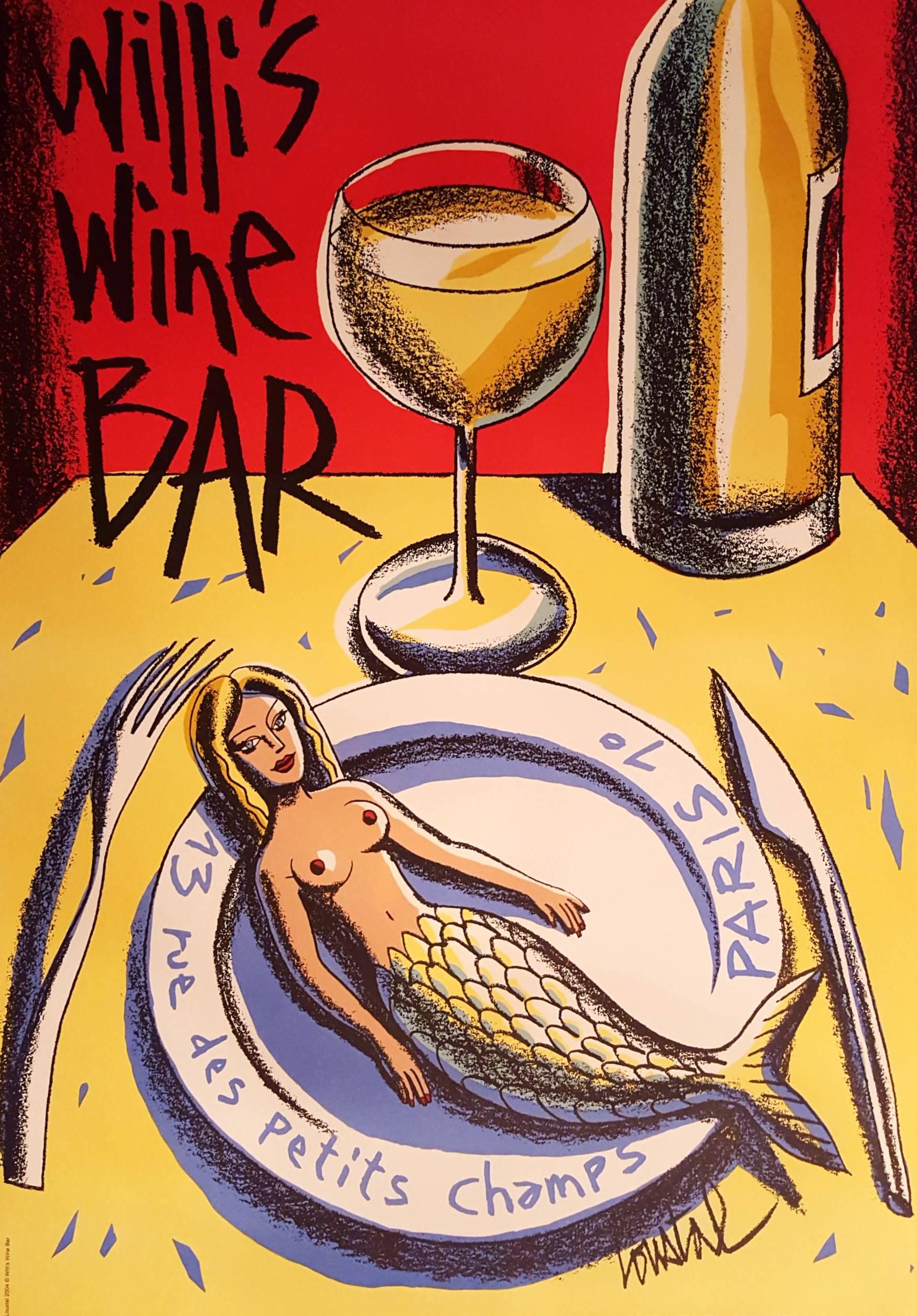 Jacques de Loustal Still-Life Print - Willi's Wine Bar