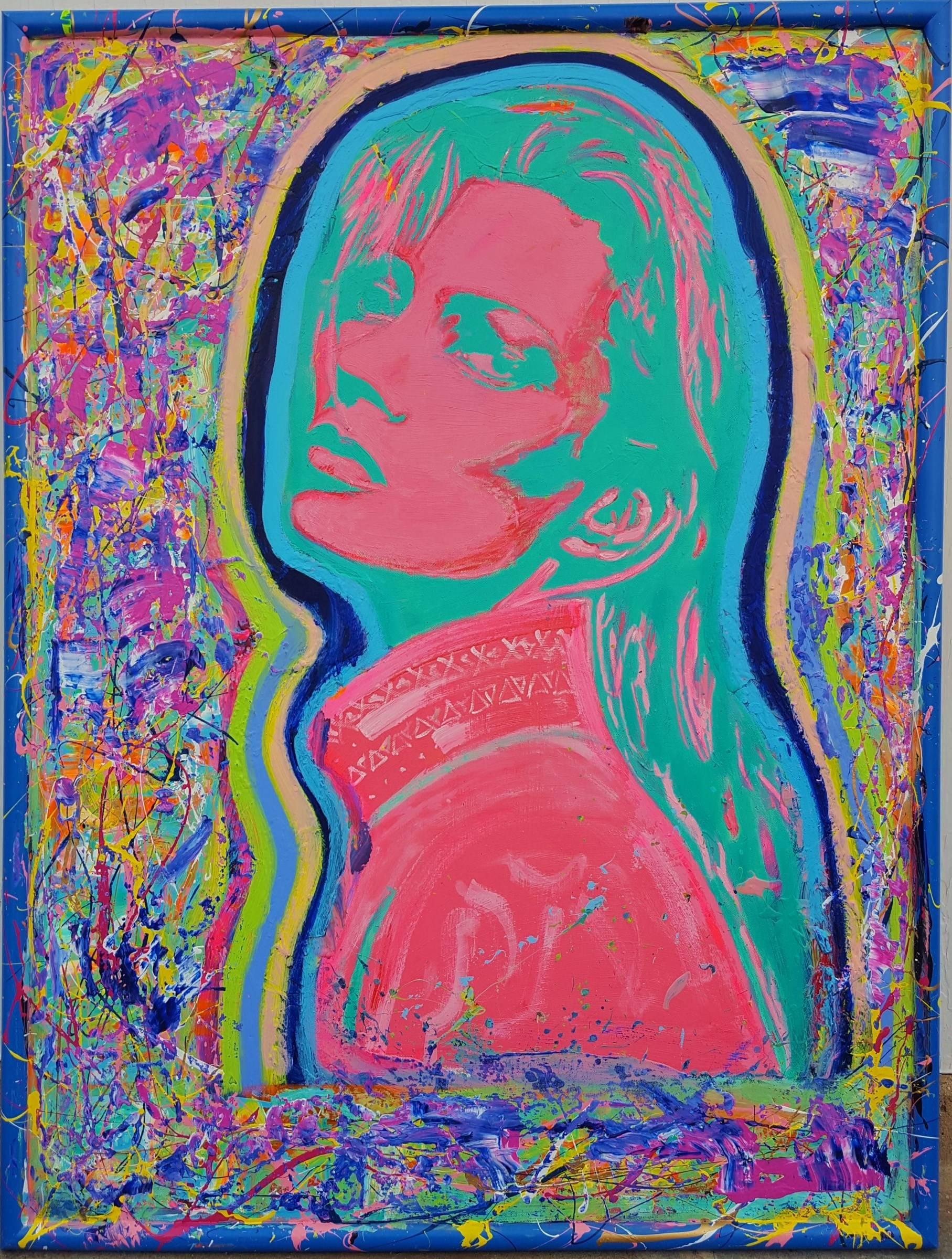 Jack Graves III Portrait Painting - Kate Moss Icon (Sunbather)